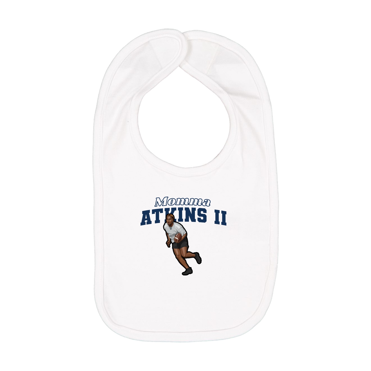 Infant Bib — Mothers Day Block in White