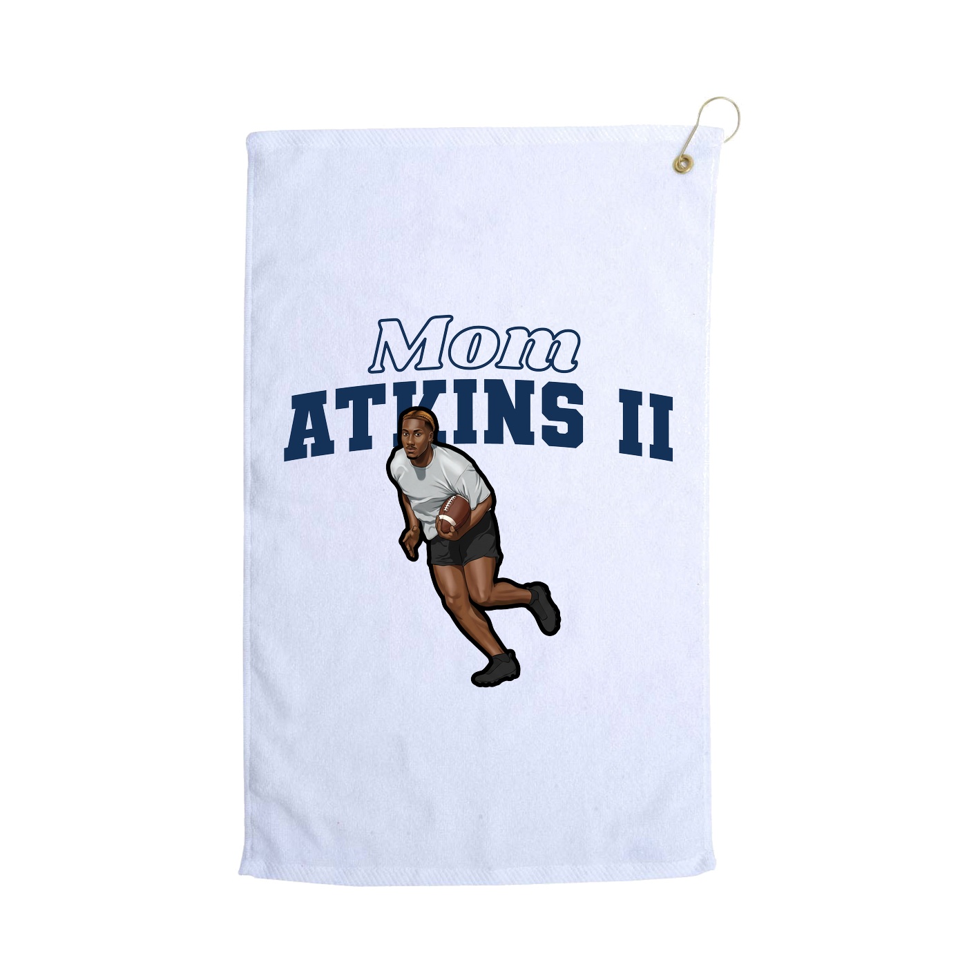 Golf Towel — Mothers Day Block in White