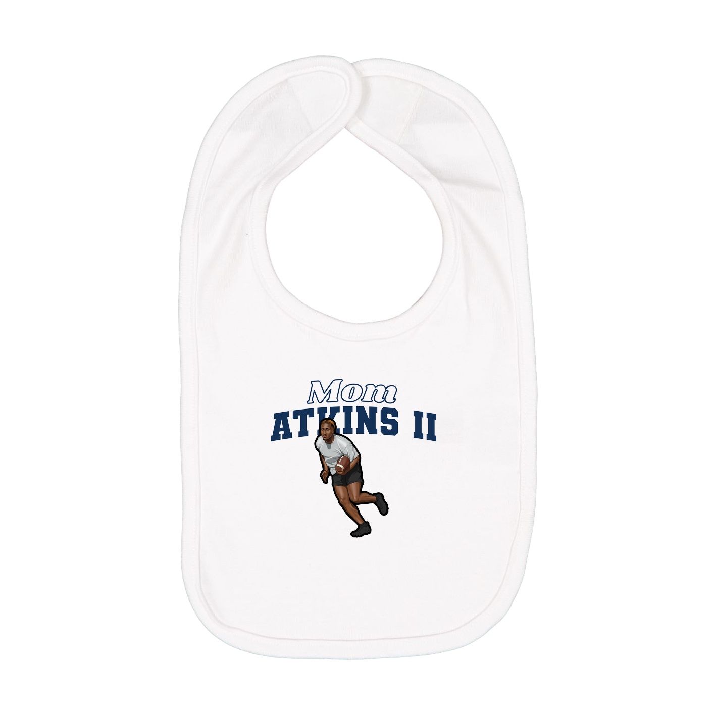 Infant Bib — Mothers Day Block in White