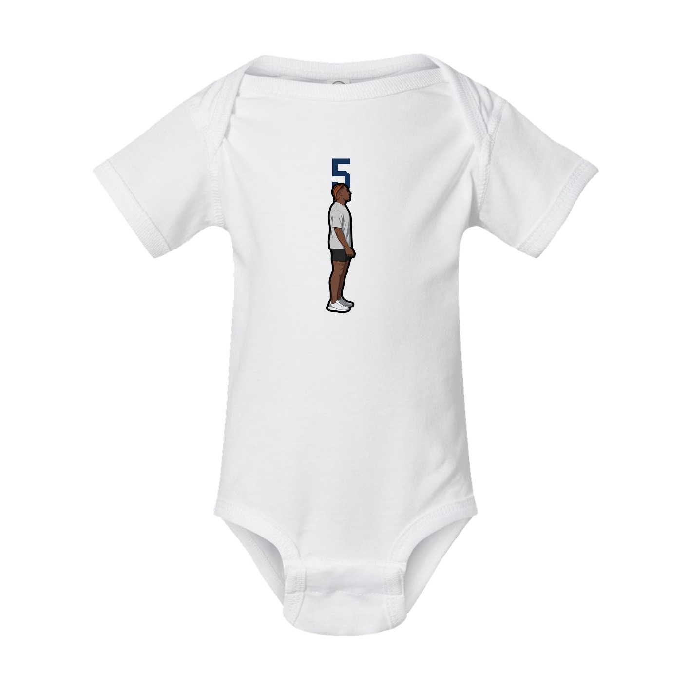 Baby Onesie — Number Top in White