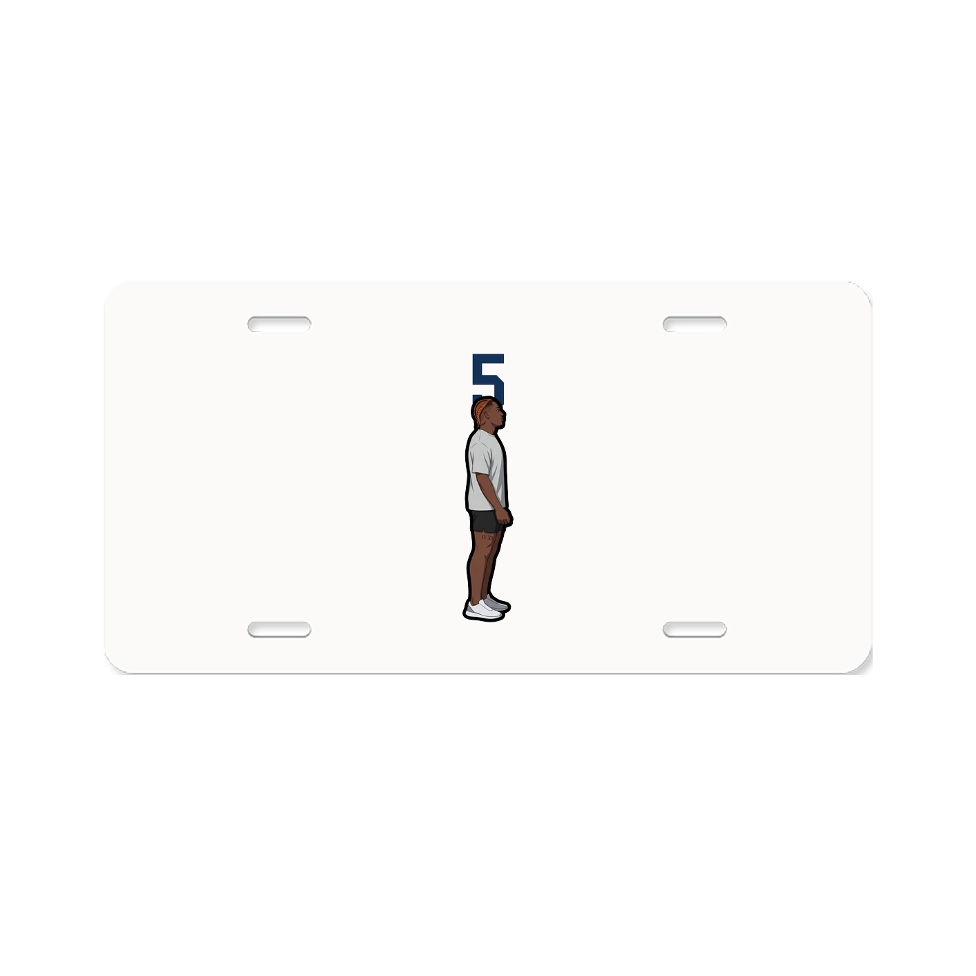 License Plate — Number Top in Classic