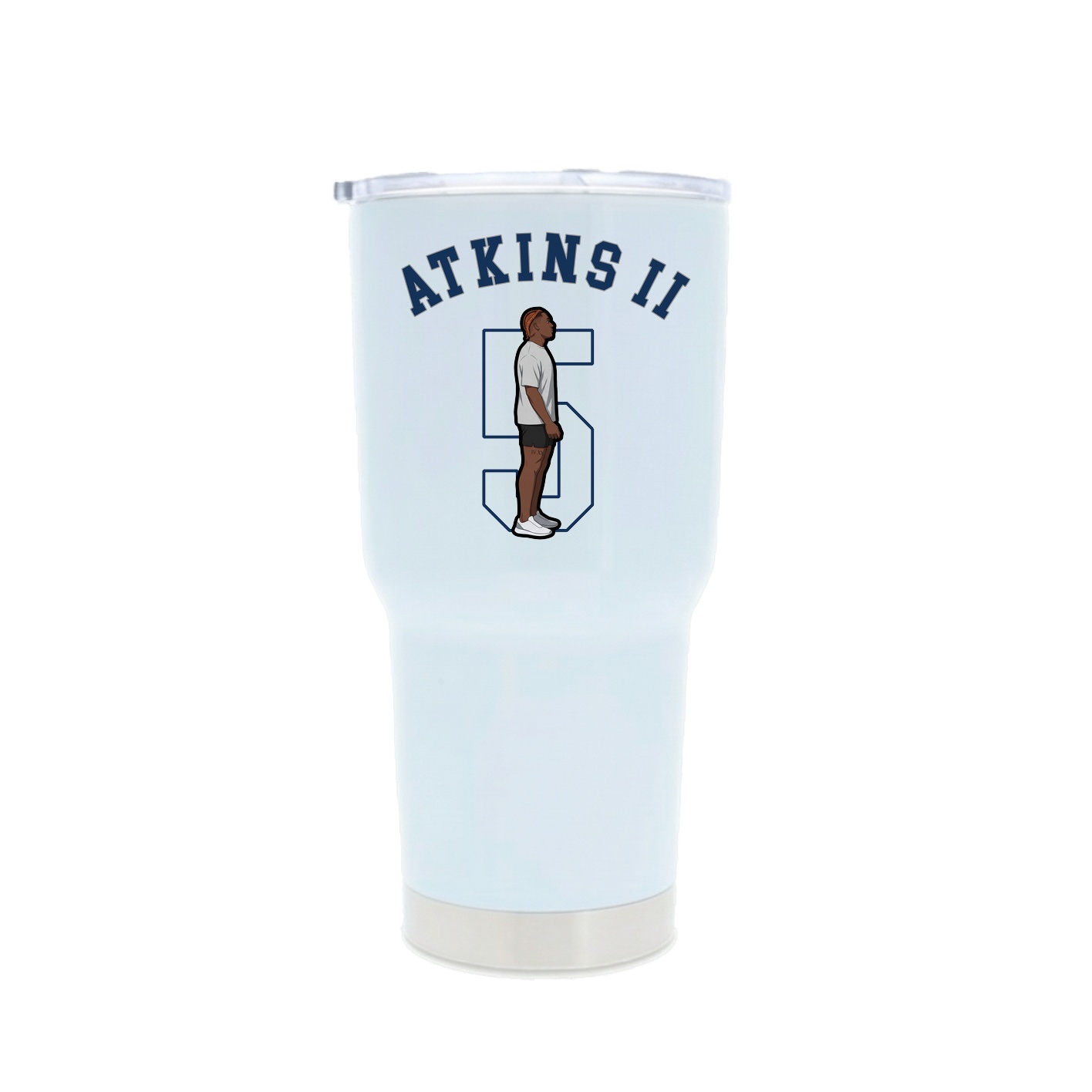 30oz Stainless Steel Tumbler — Shirsey Arch in White