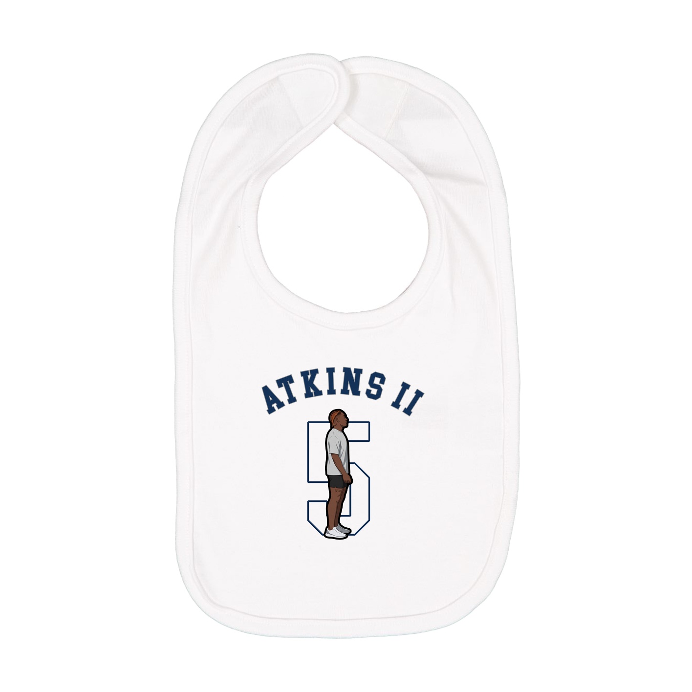 Infant Bib — Shirsey Arch in White