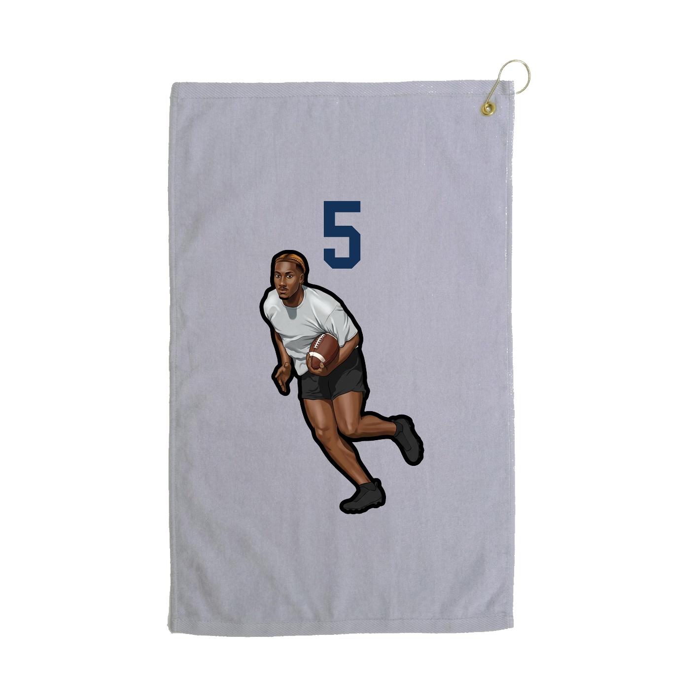 Golf Towel — Number Top in Grey