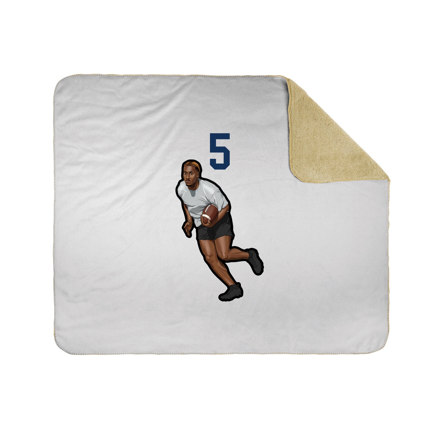 Throw Blanket — Number Top in White