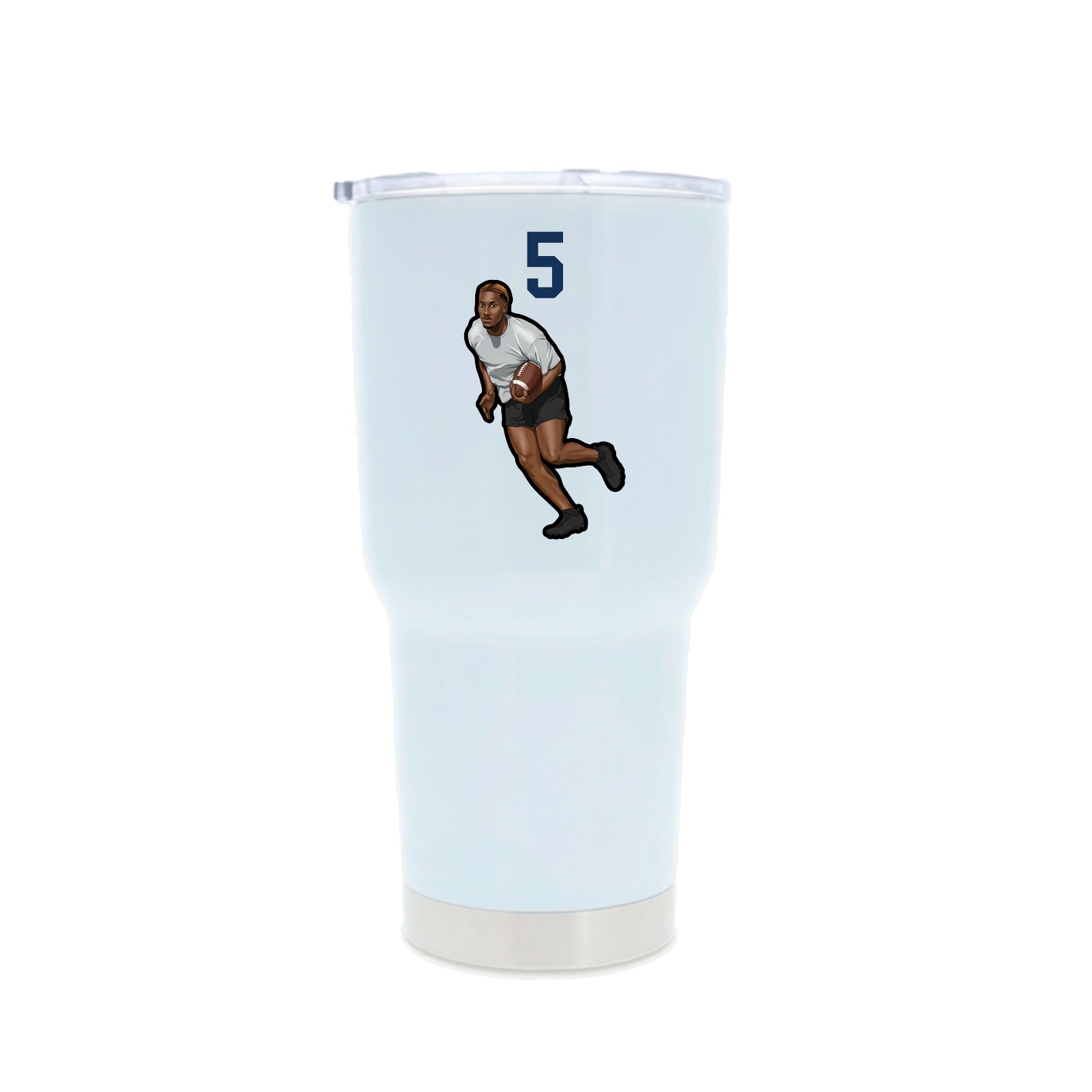 30oz Stainless Steel Tumbler — Number Top in White