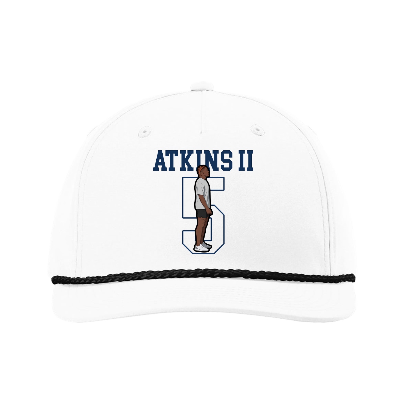 Five-Panel Classic Rope Cap — Shirsey in White