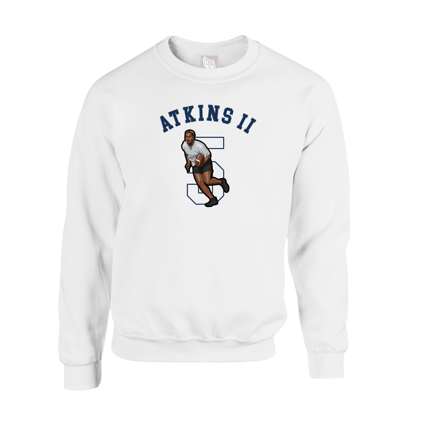 Fleece Crew — Shirsey Arch in White