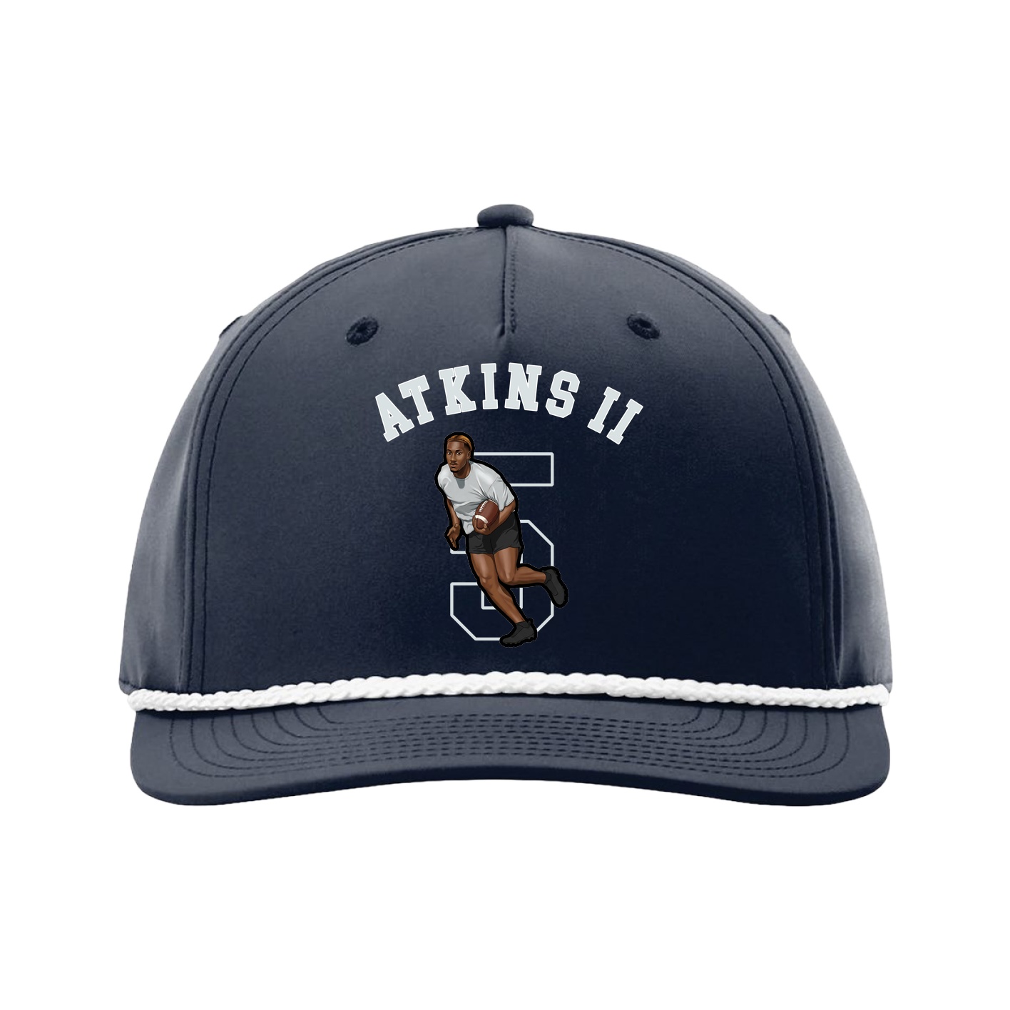 Five-Panel Classic Rope Cap — Shirsey Arch in Navy