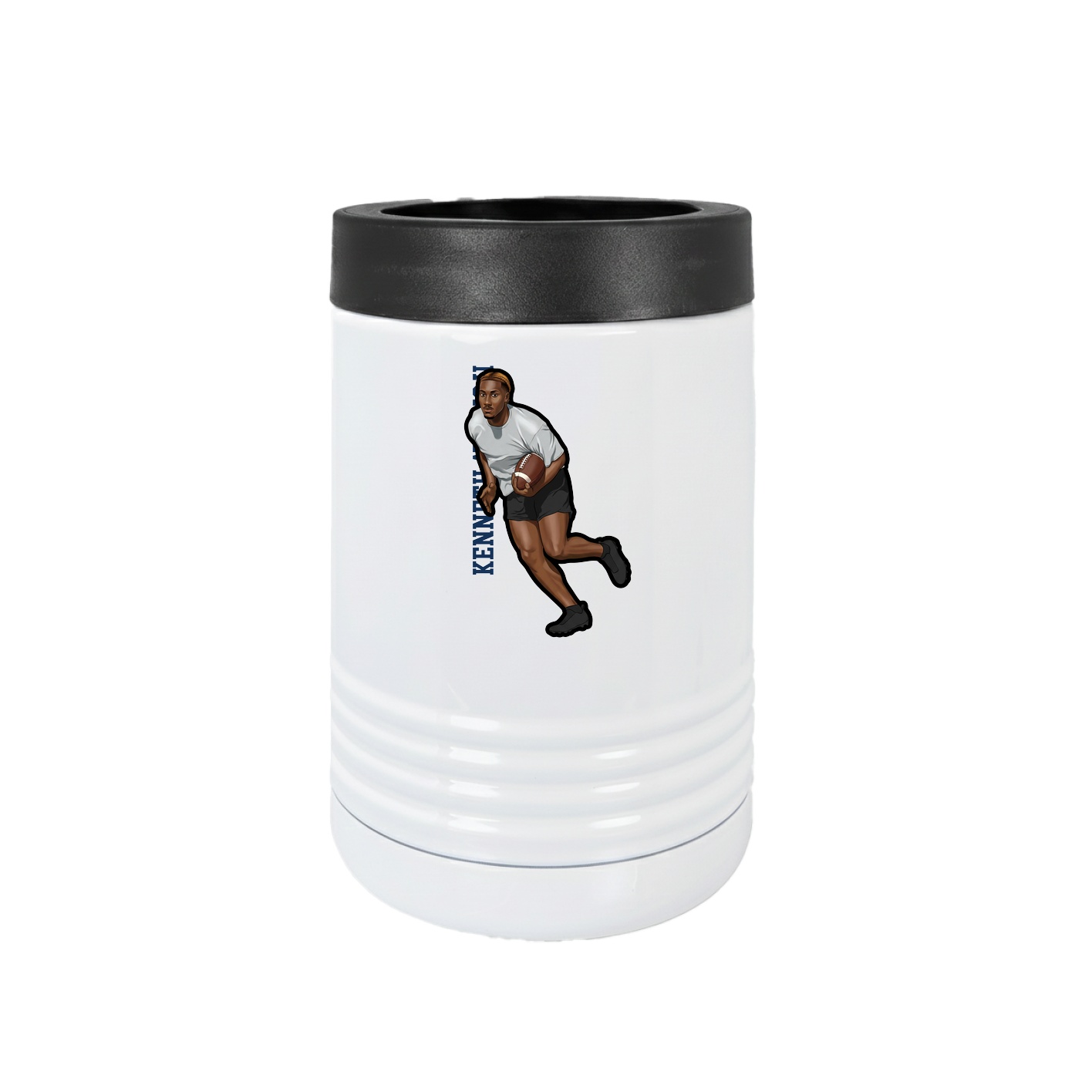 Beverage Holder — Name Vertical in White