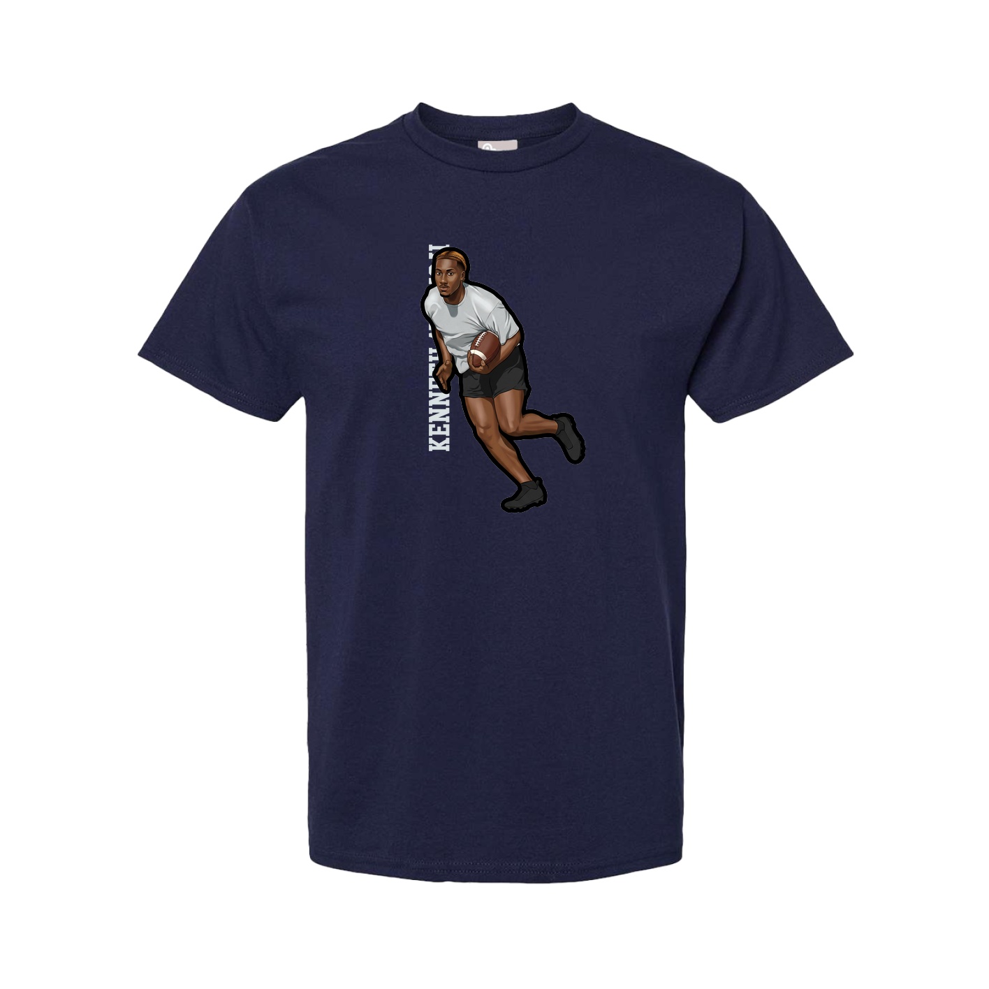 Tee — Name Vertical in Navy