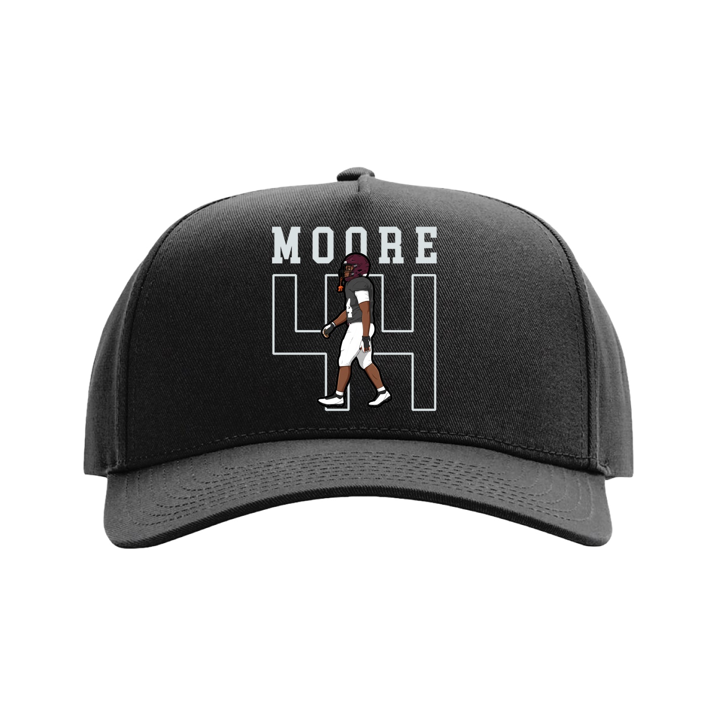 Full Fabric Five-Panel Champ Cap — Shirsey in Black