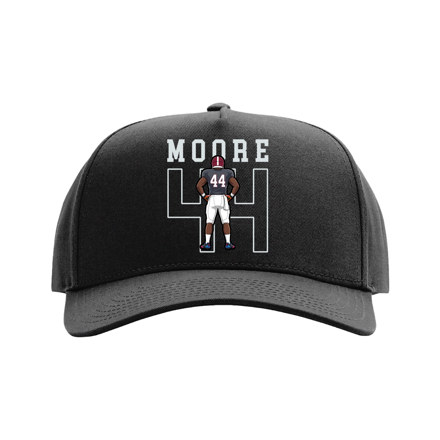 Full Fabric Five-Panel Champ Cap — Shirsey in Black