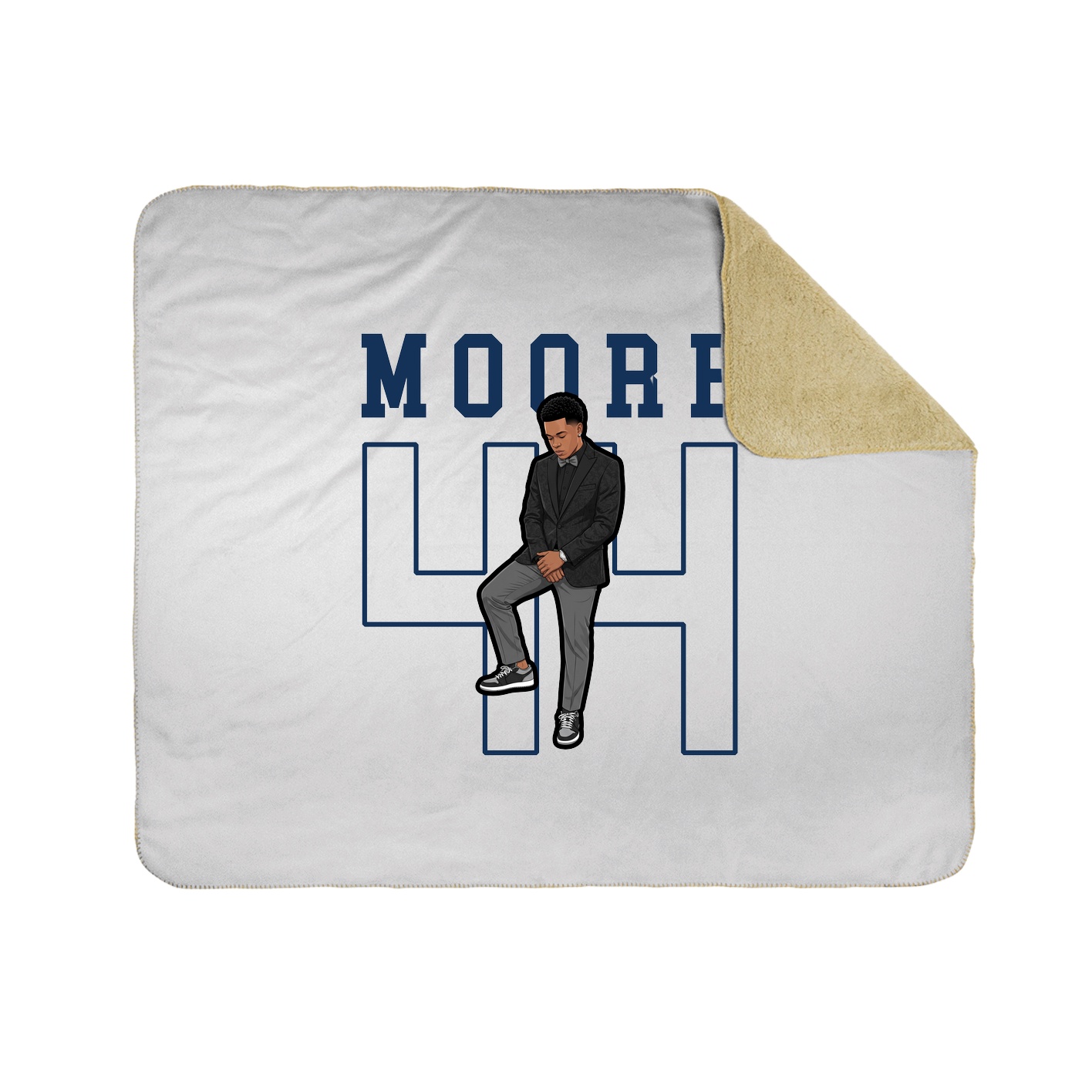 50x60 Sherpa Lined Throw Blanket