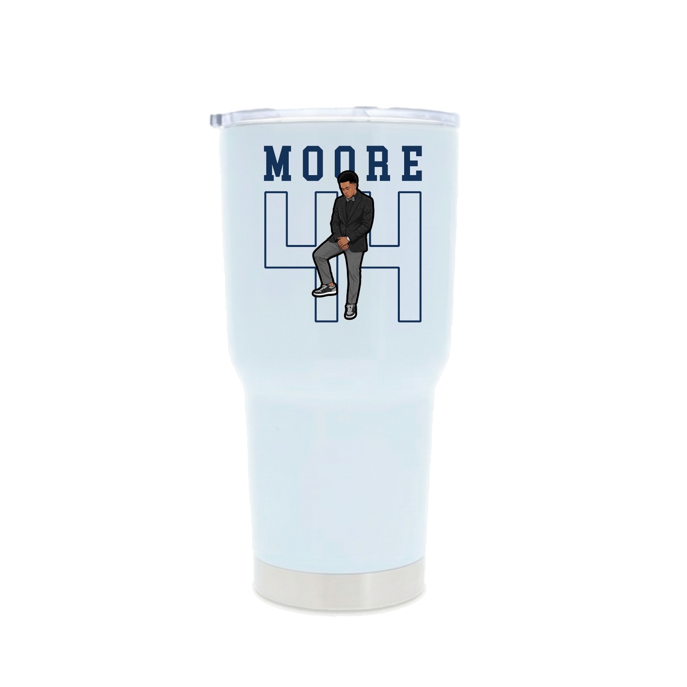 30oz Stainless Steel Tumbler — Shirsey in White
