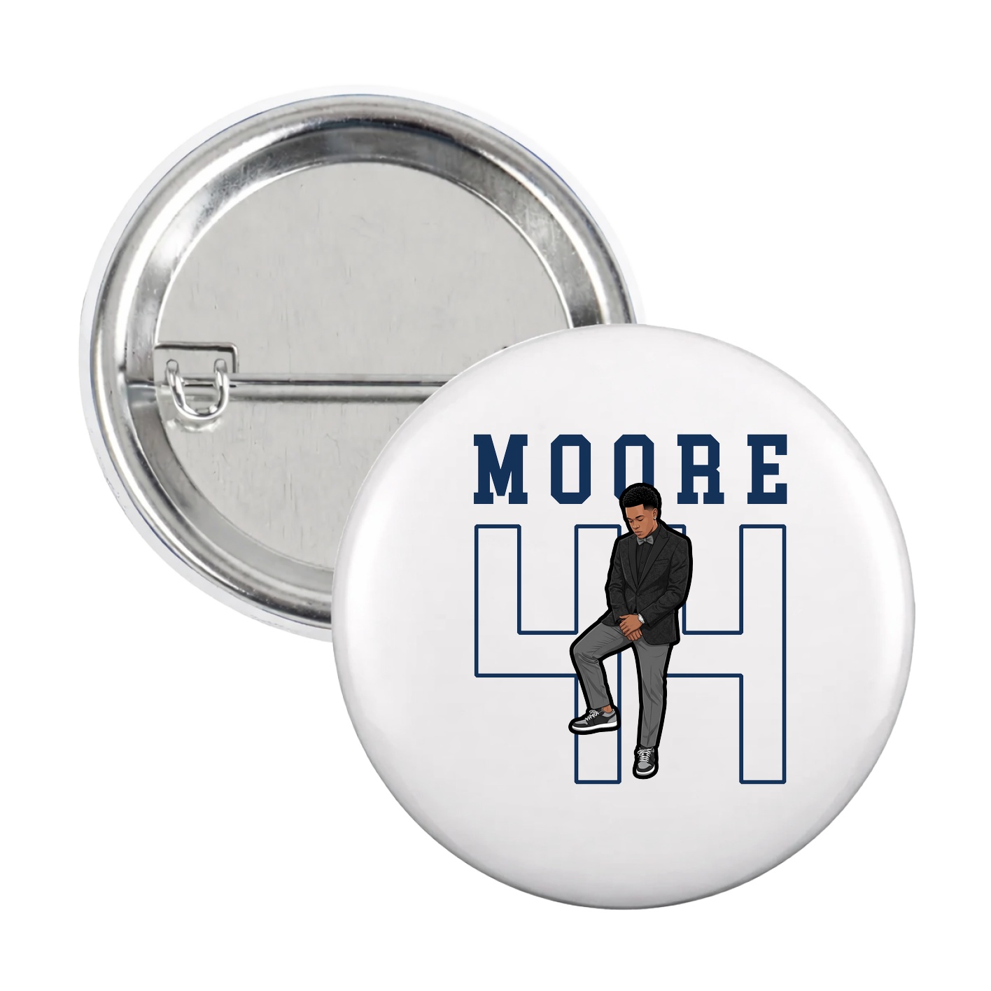 Game Day Button — Shirsey in White