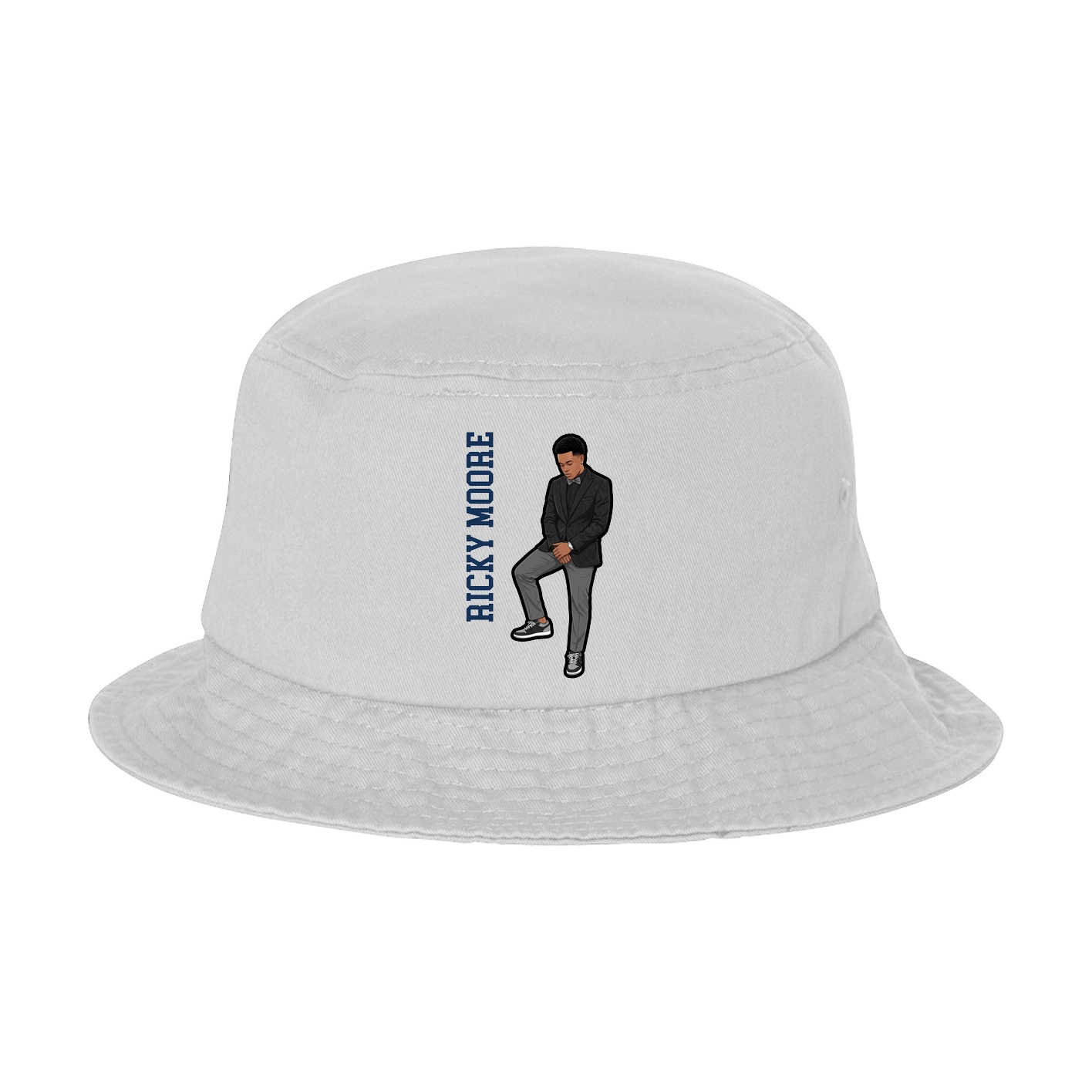 Bucket Cap — Name Vertical in White