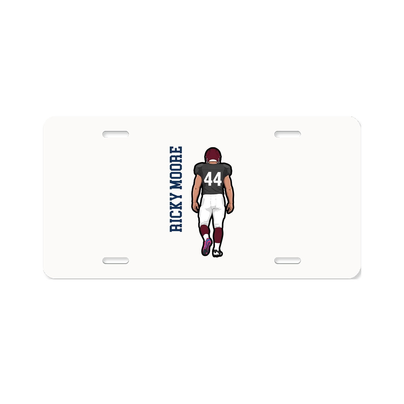 License Plate — Name Vertical in Classic