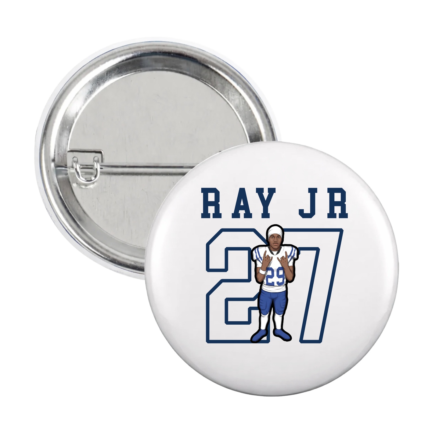 Game Day Button — Shirsey in White