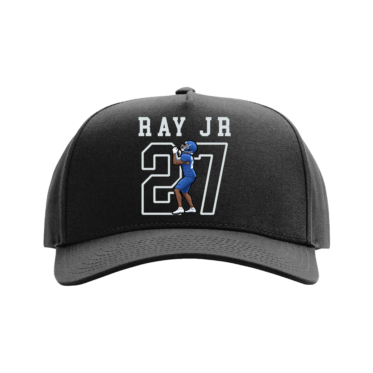 Full Fabric Five-Panel Champ Cap — Shirsey in Black