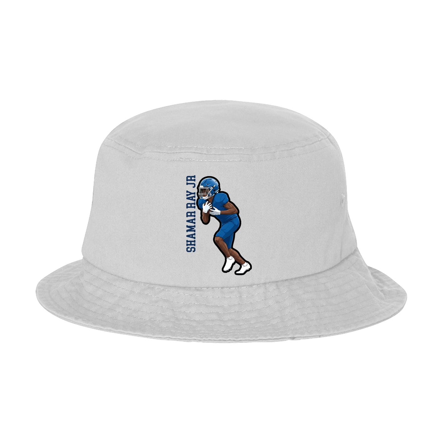 Bucket Cap — Name Vertical in White