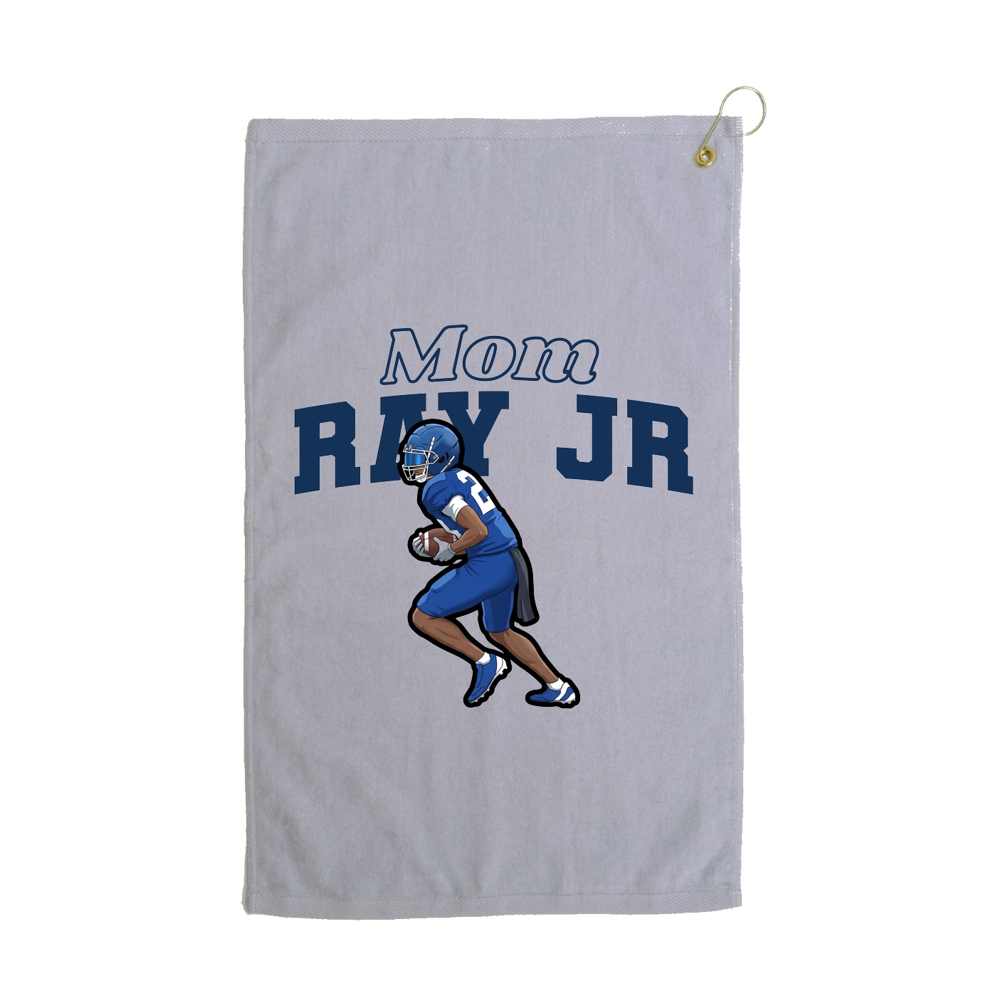 Golf Towel — Mothers Day Block in Grey