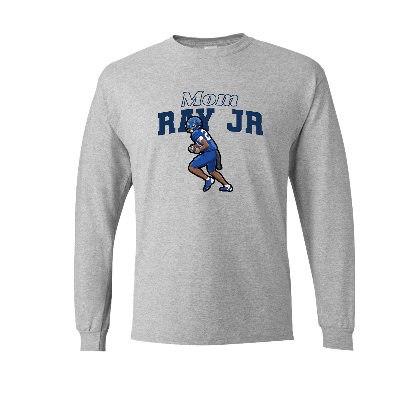 Long Sleeve Tee — Mothers Day Block in Grey