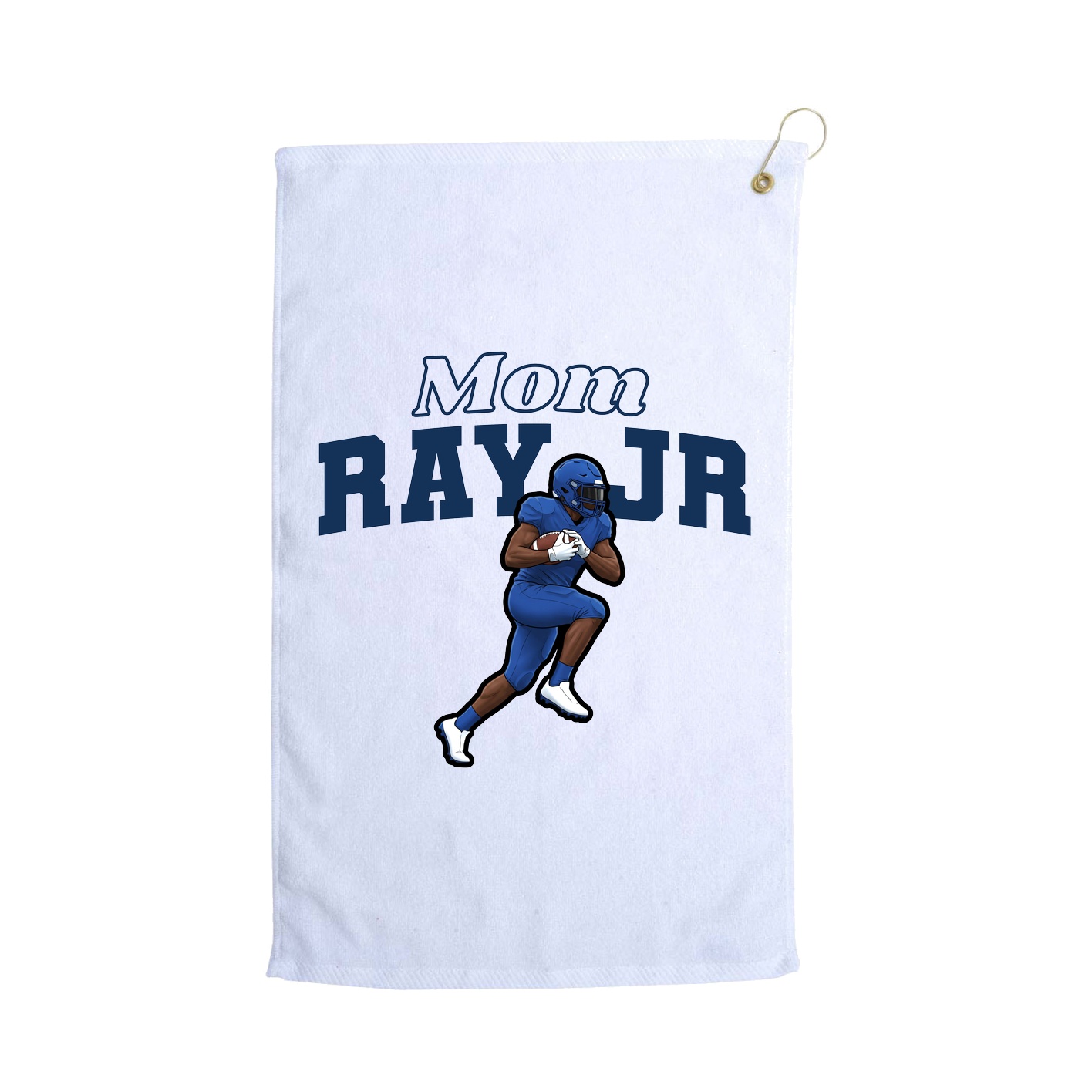 Golf Towel — Mothers Day Block in White