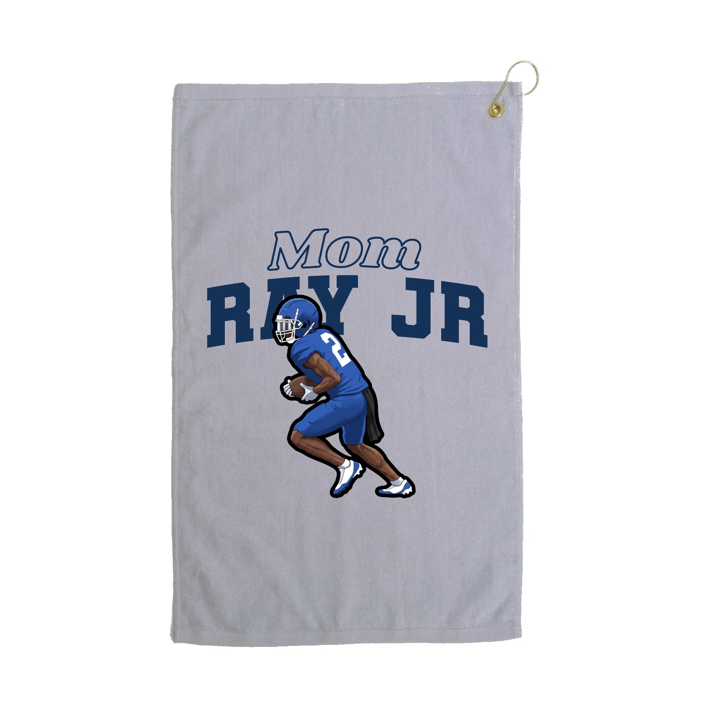 Golf Towel — Mothers Day Block in Grey