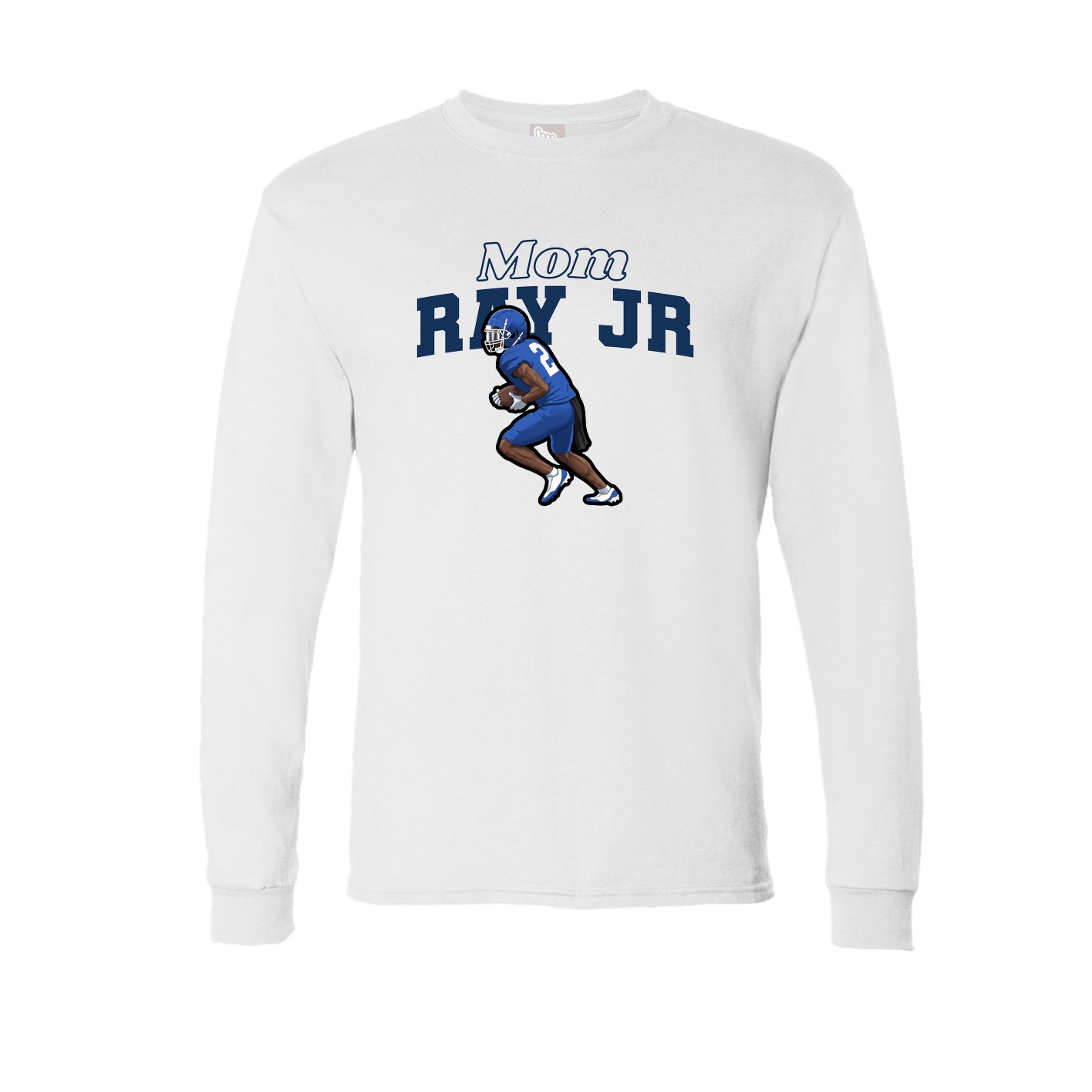 Long Sleeve Tee — Mothers Day Block in White