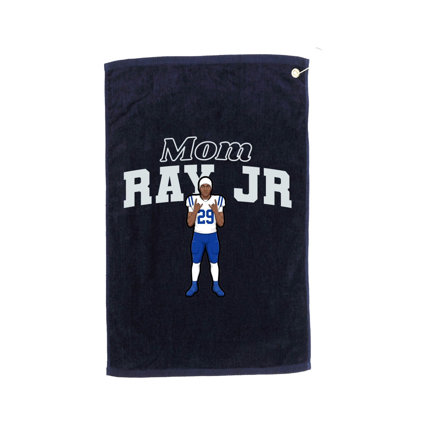 Golf Towel — Mothers Day Block in Navy
