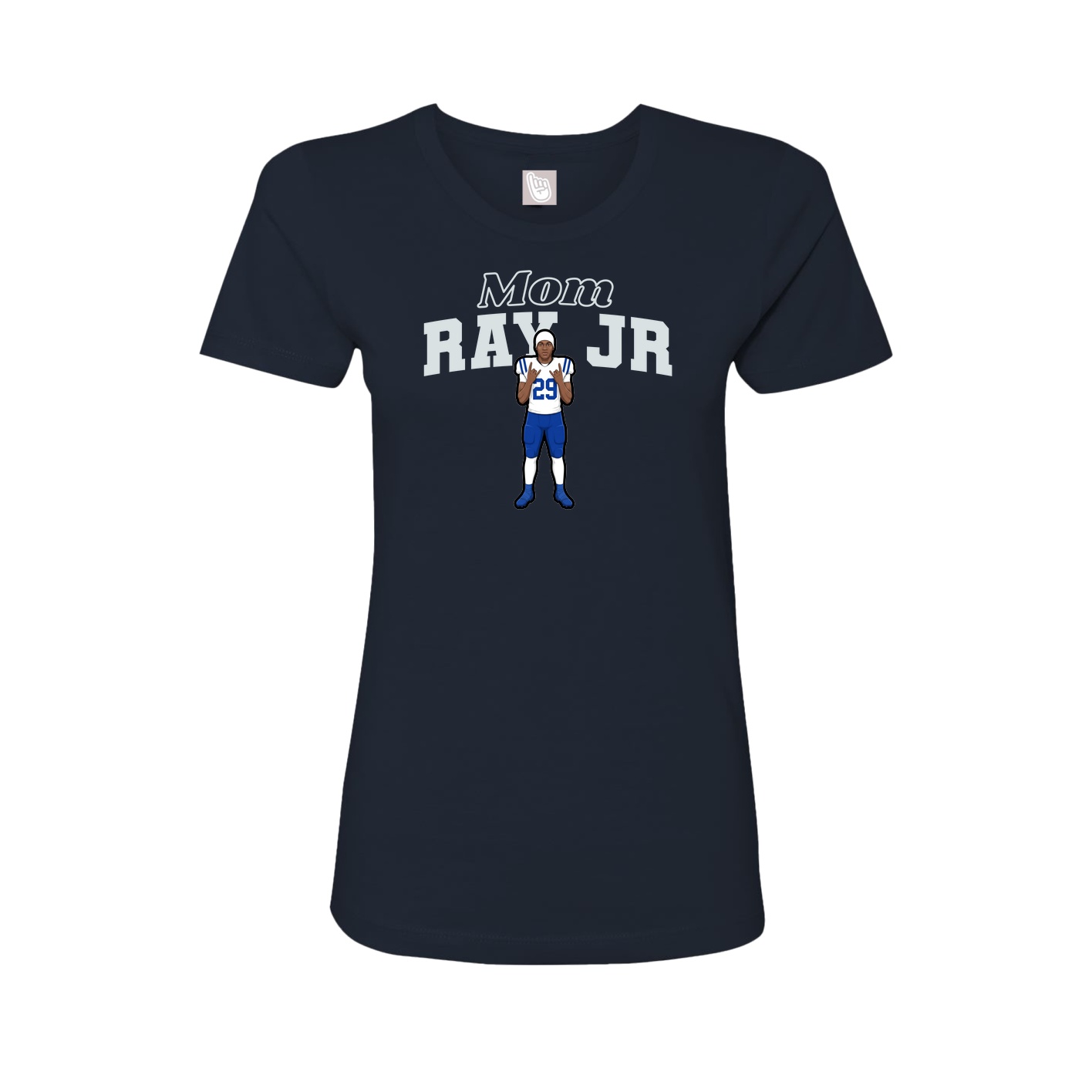 Womens Tee — Mothers Day Block in Navy