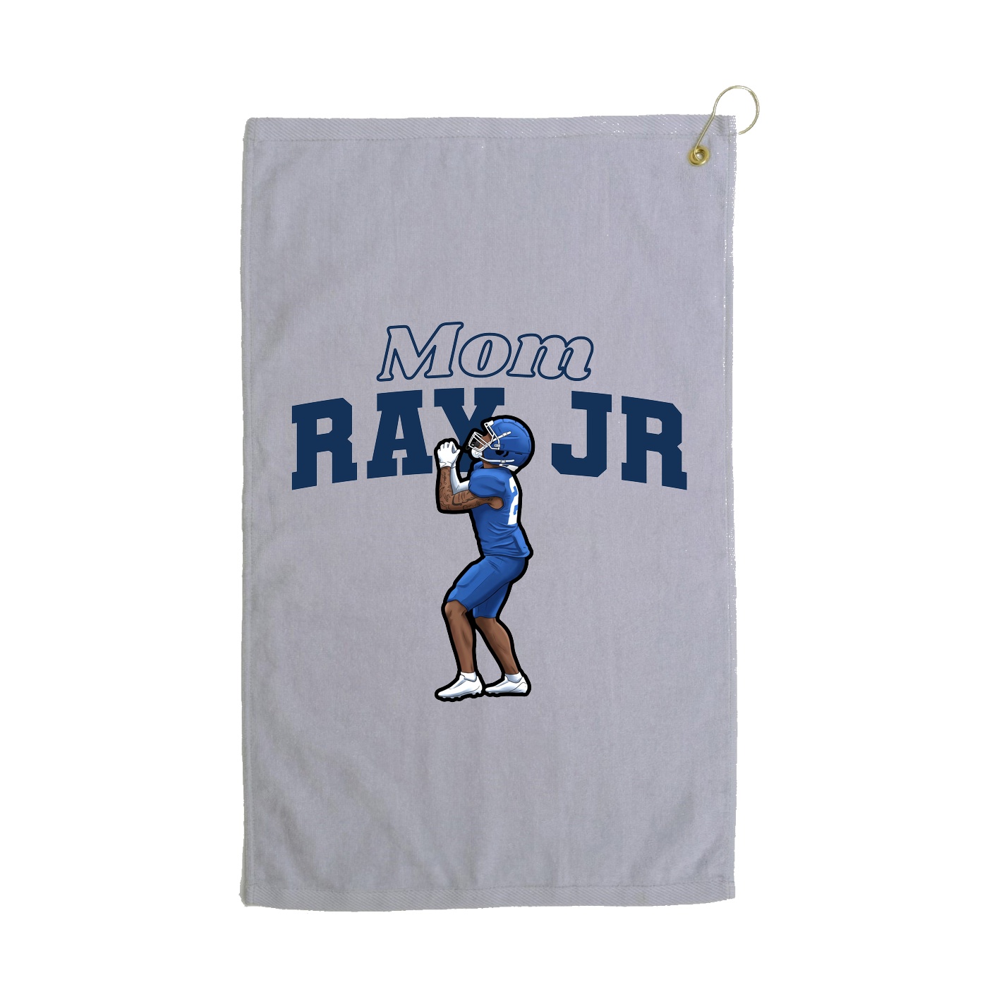 Golf Towel — Mothers Day Block in Grey