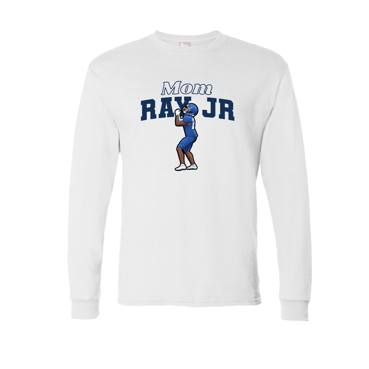 Long Sleeve Tee — Mothers Day Block in White
