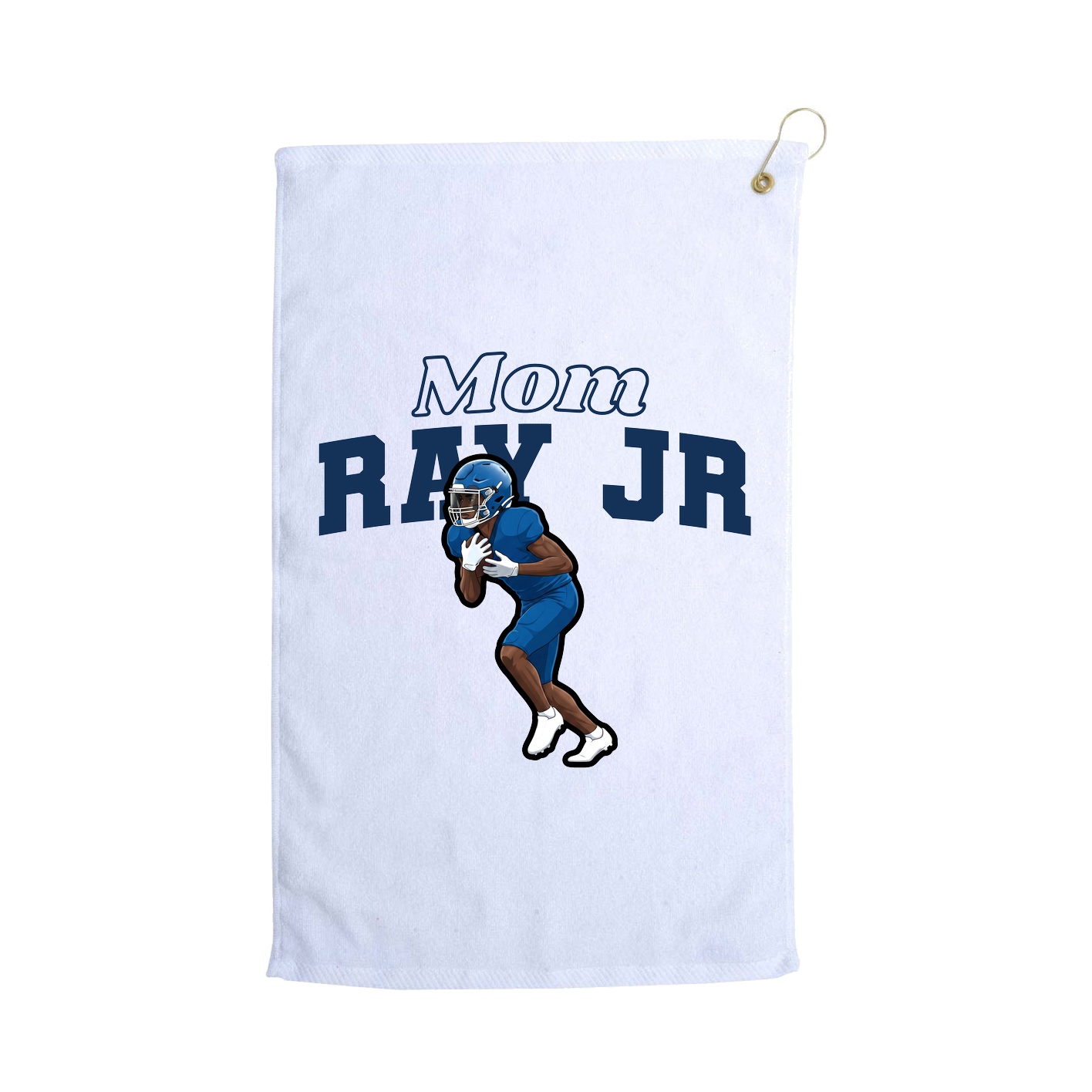 Golf Towel — Mothers Day Block in White