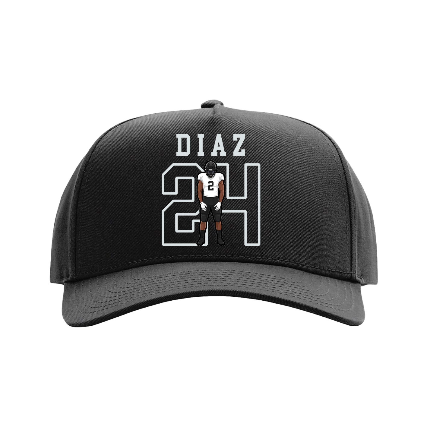 Full Fabric Five-Panel Champ Cap — Shirsey in Black