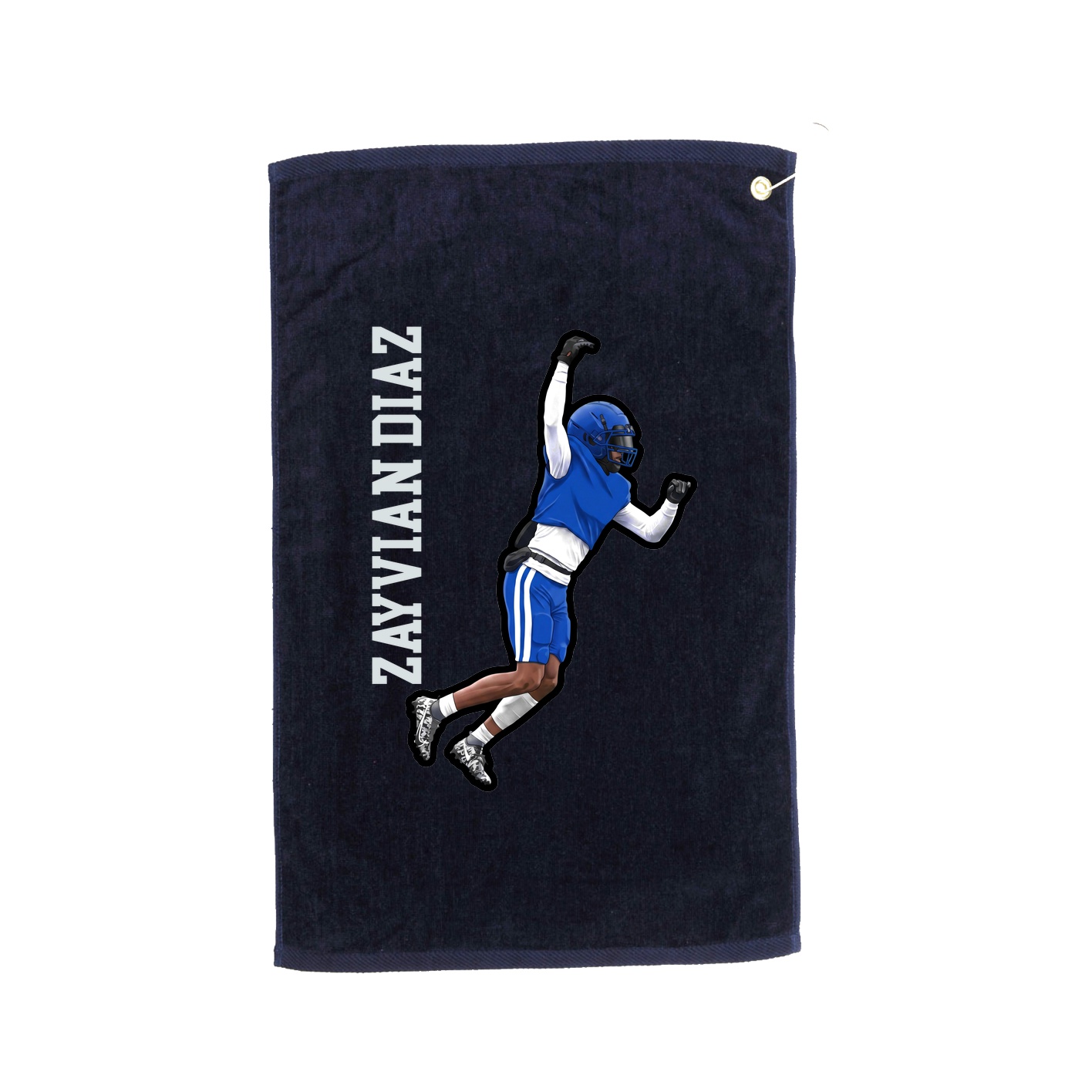Golf Towel — Name Vertical in Navy