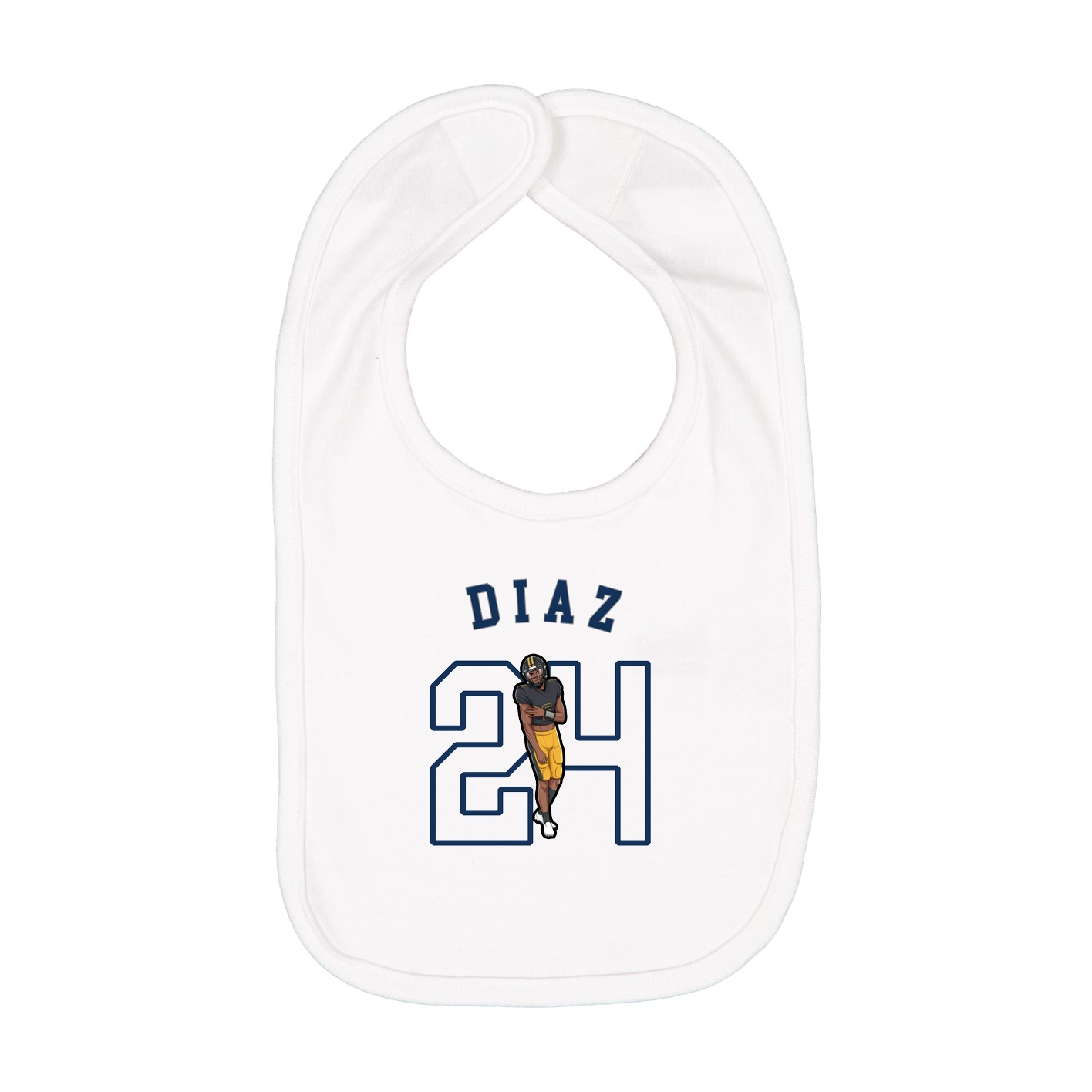 Infant Bib — Shirsey Arch in White
