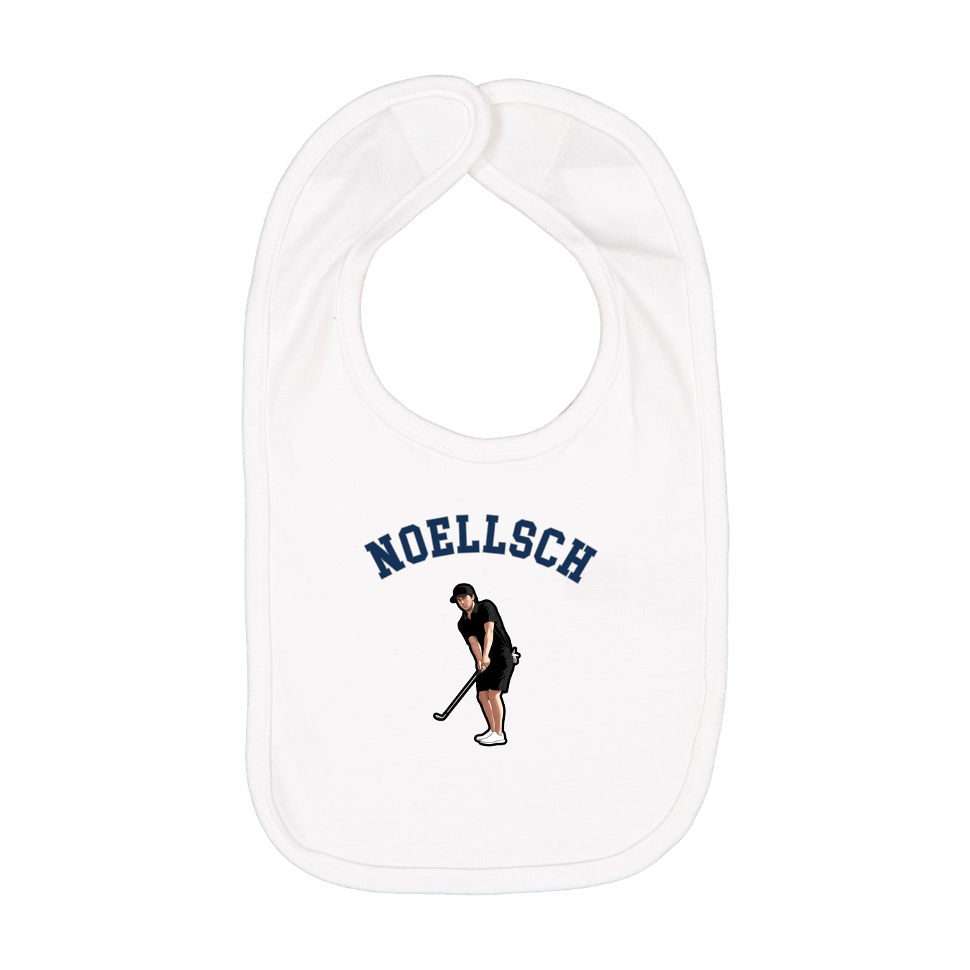 Infant Bib — Shirsey Arch in White