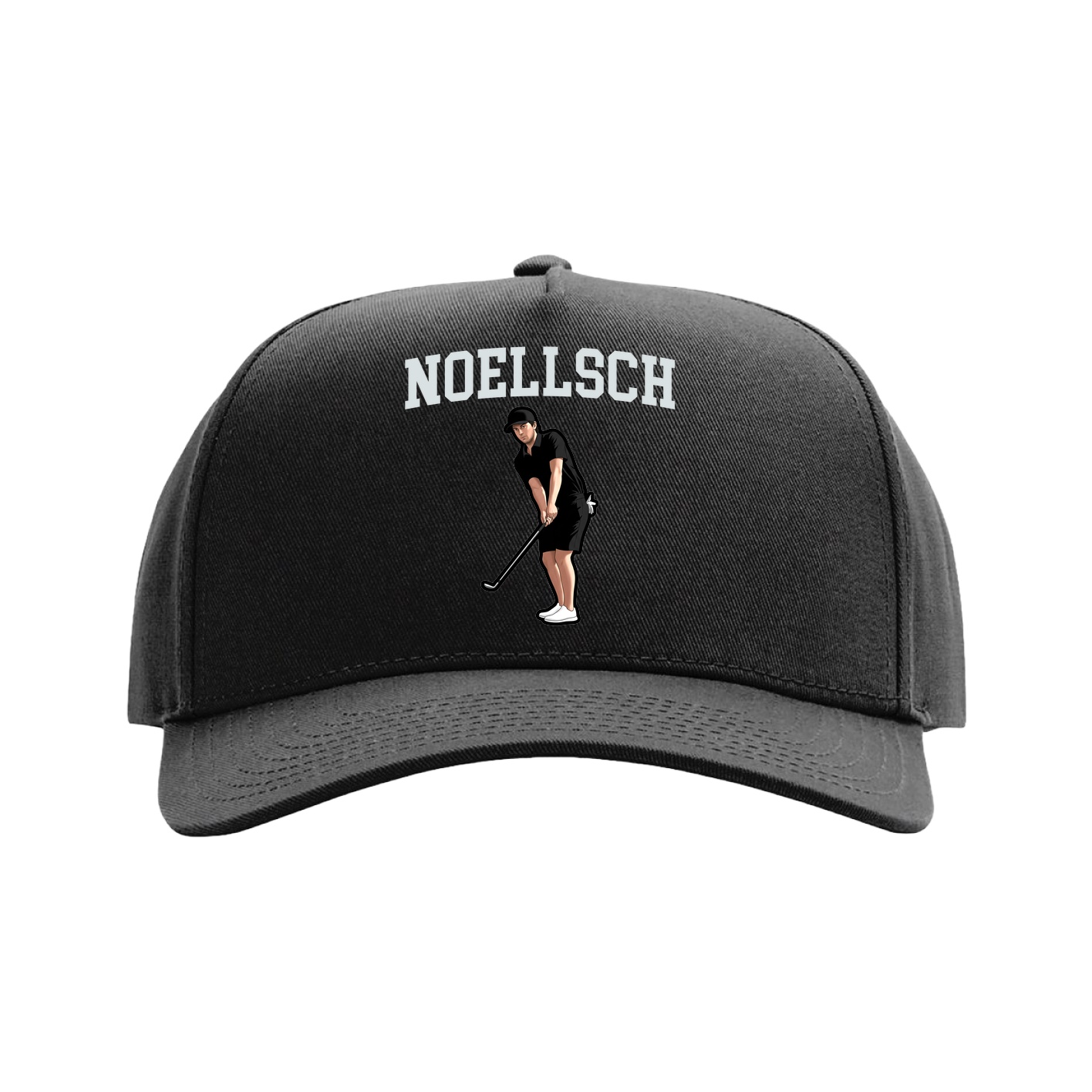 Full Fabric Five-Panel Champ Cap — Shirsey in Black