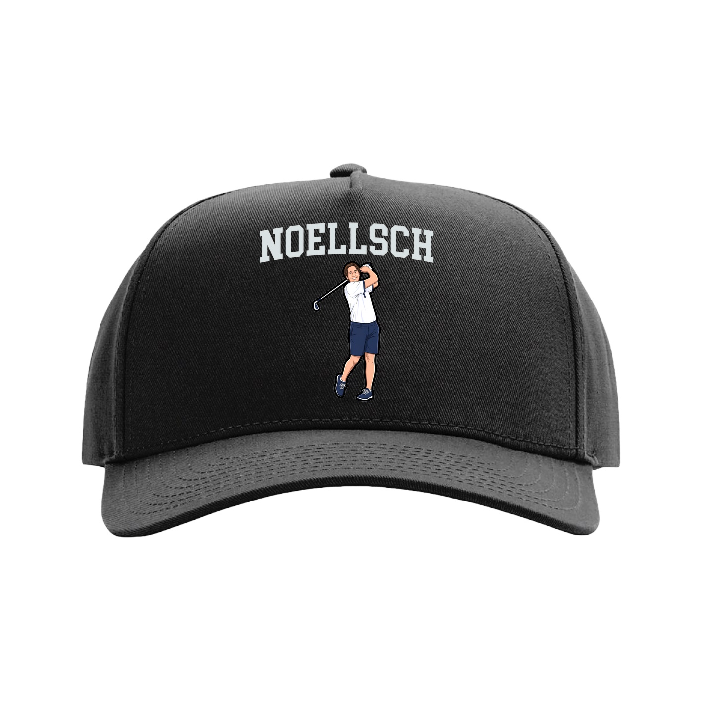 Full Fabric Five-Panel Champ Cap — Shirsey in Black