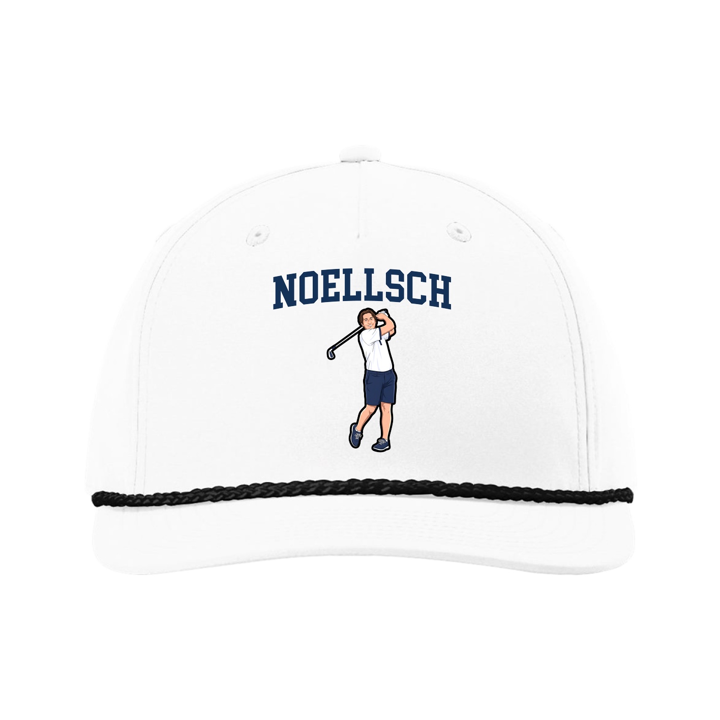 Five-Panel Classic Rope Cap — Shirsey in White