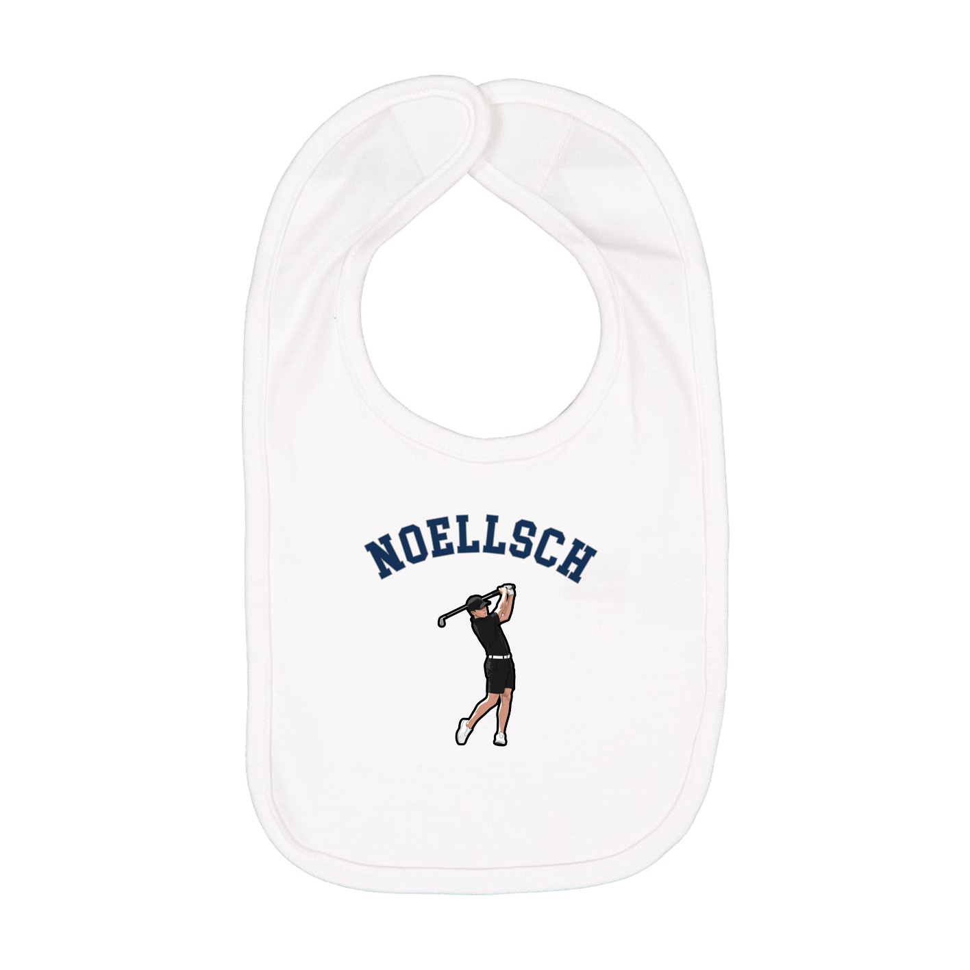Infant Bib — Shirsey Arch in White