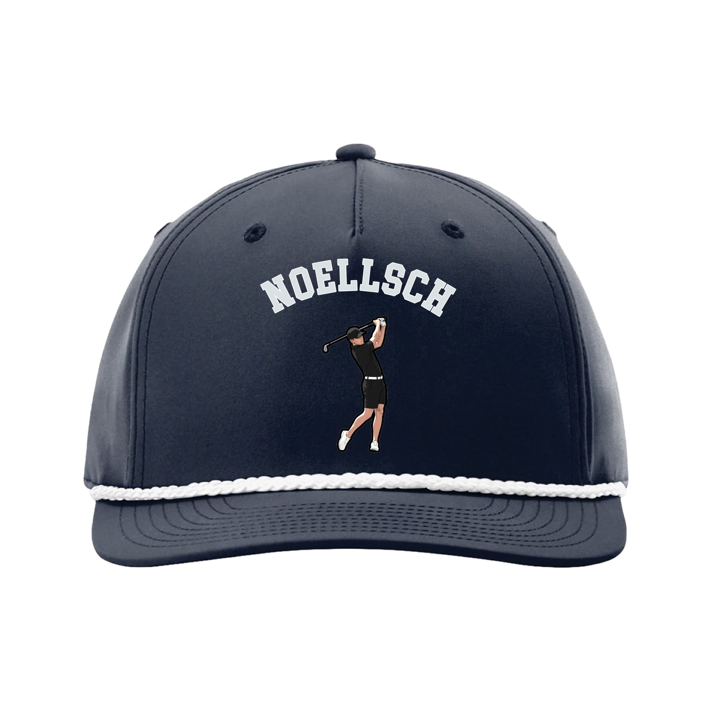 Five-Panel Classic Rope Cap — Shirsey Arch in Navy
