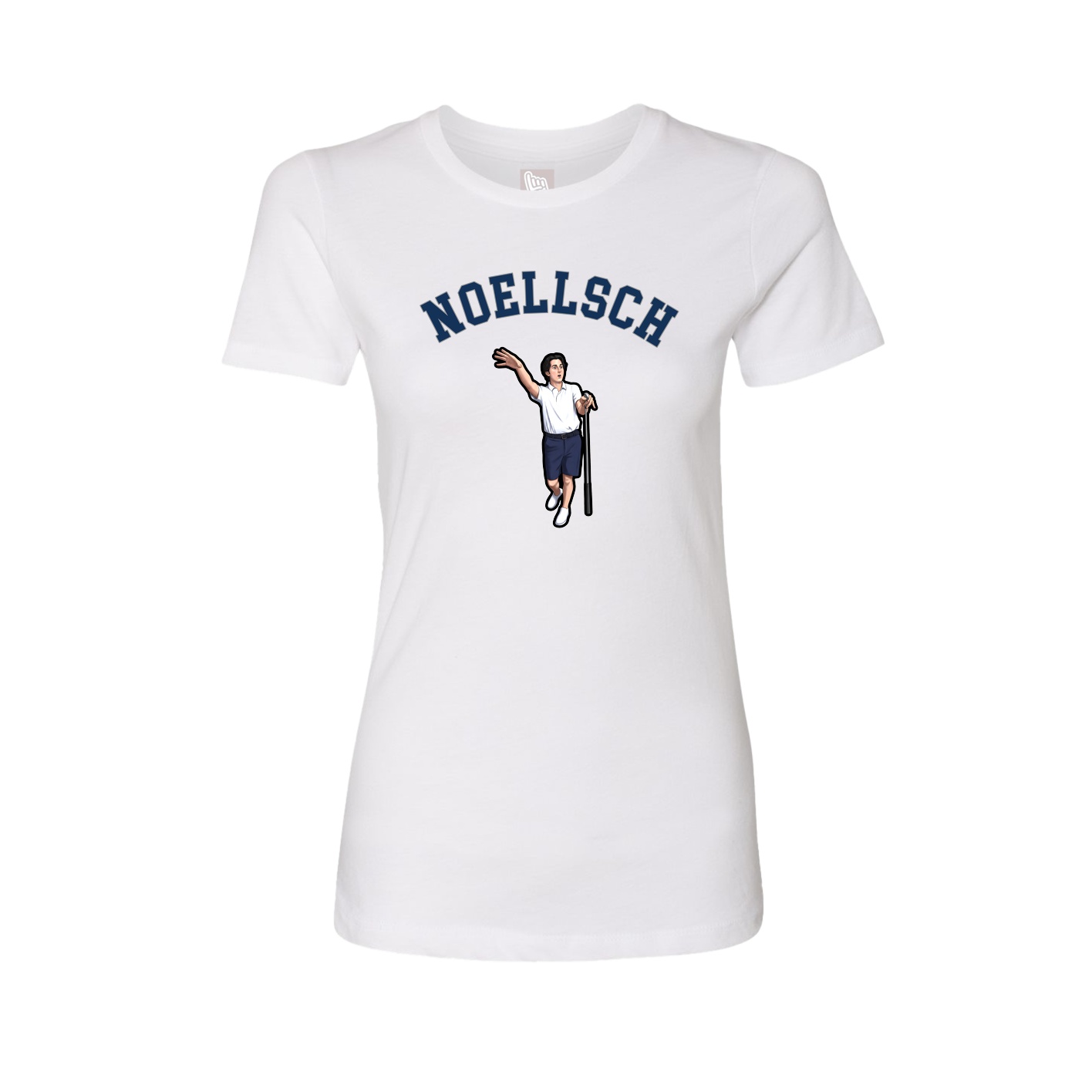 Fitted Women's Tee — Shirsey Arch in White