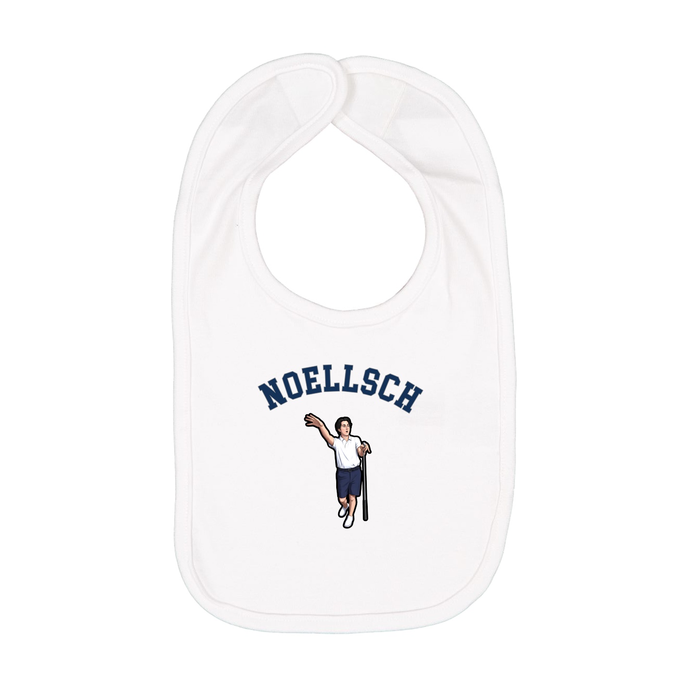 Infant Bib — Shirsey Arch in White