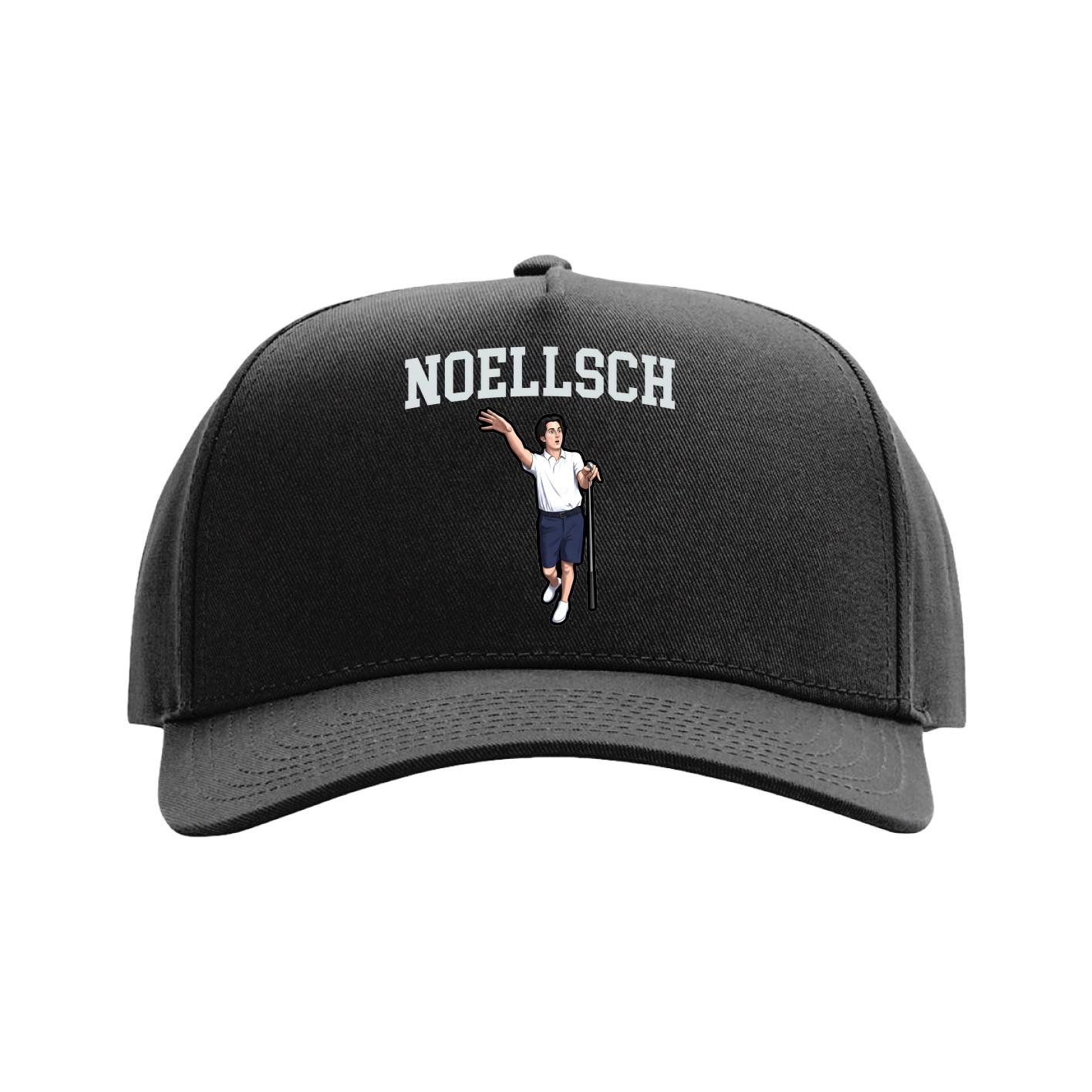 Full Fabric Five-Panel Champ Cap — Shirsey in Black