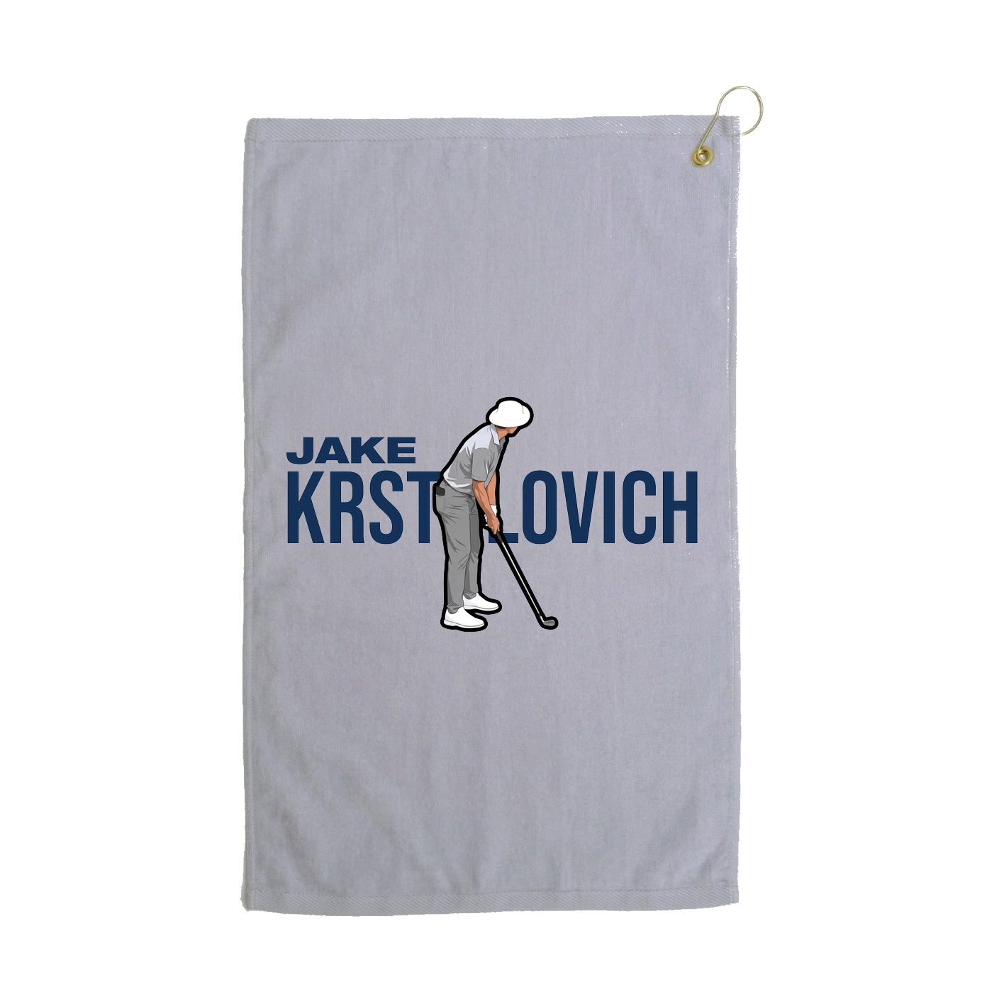 Golf Towel — Player Name in Grey