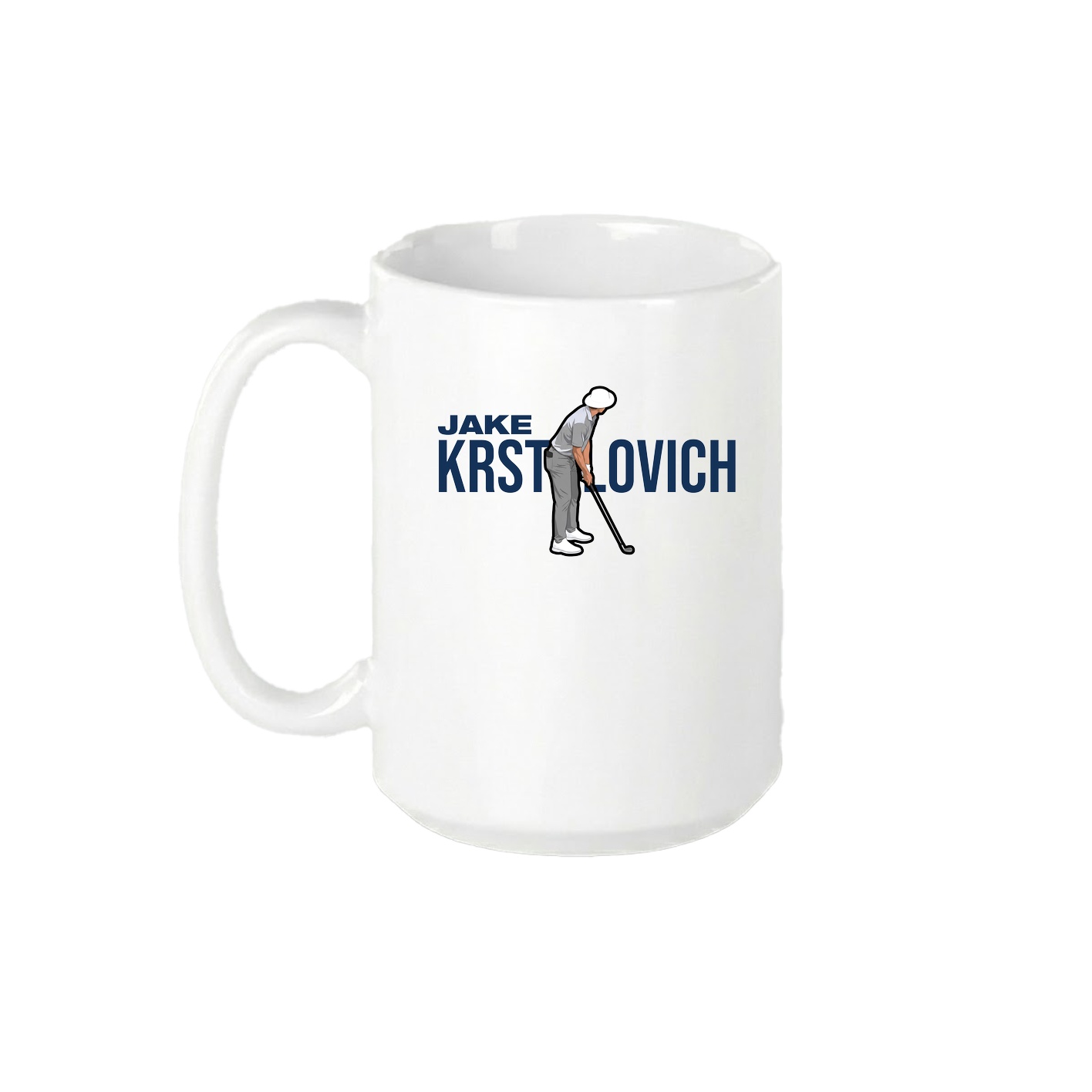 15oz Coffee Mug — Player Name in White