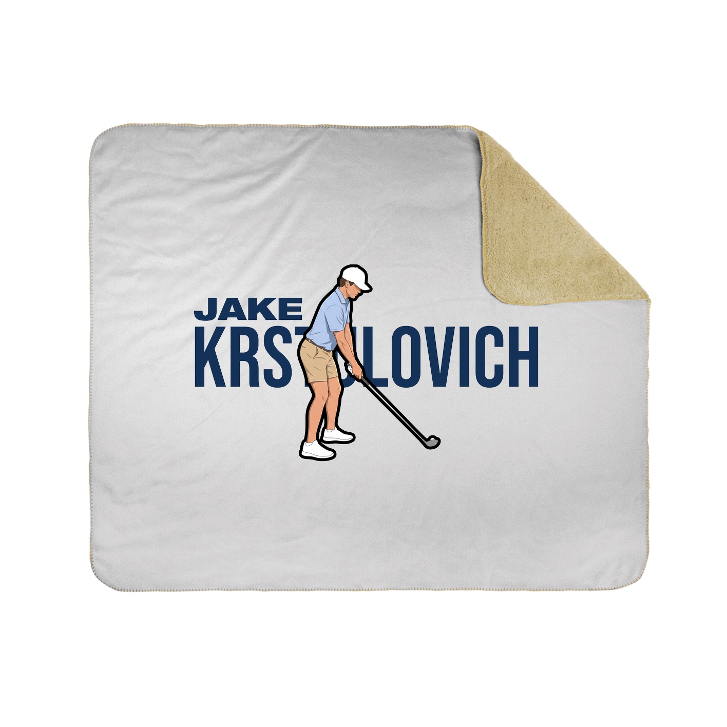 Throw Blanket — Player Name in White